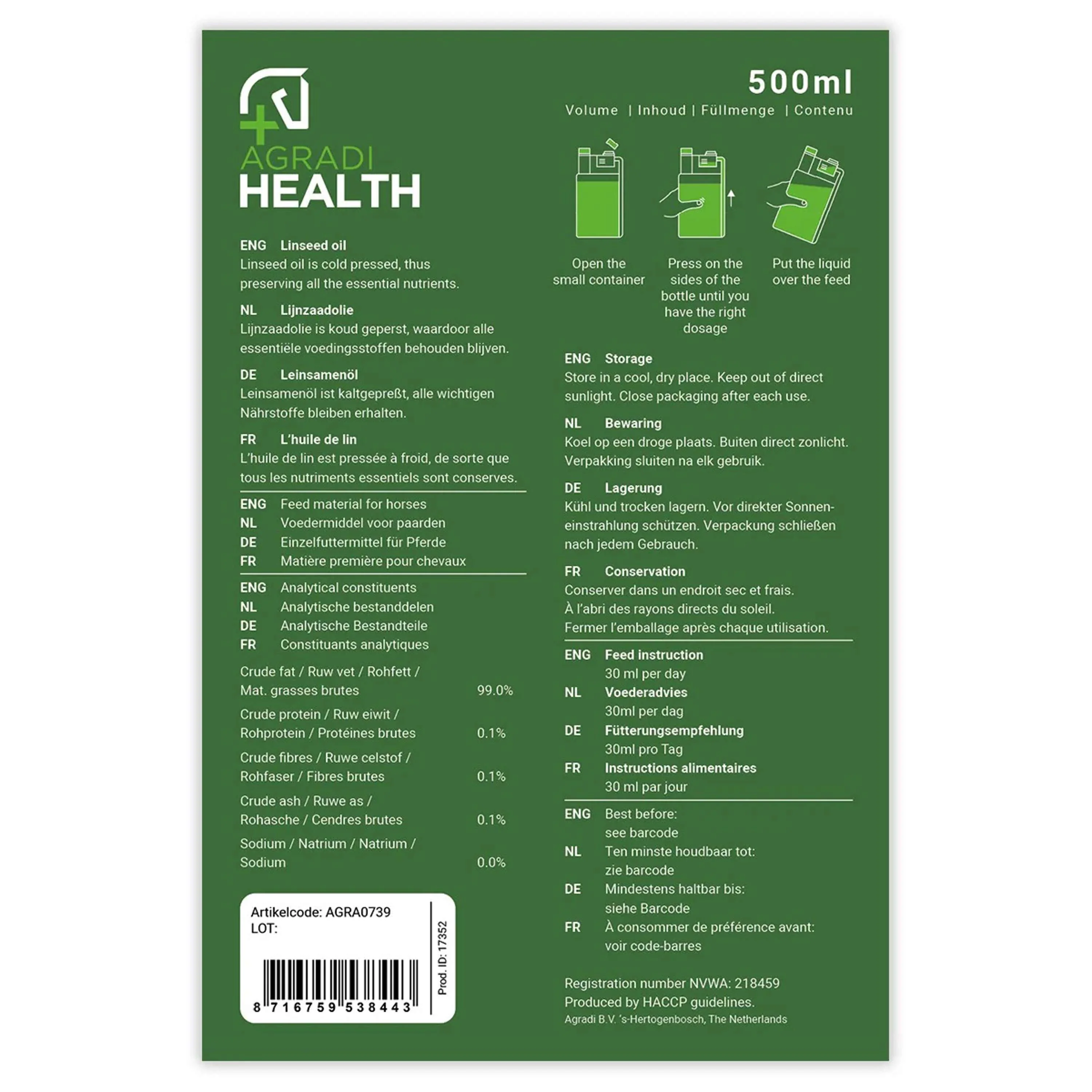 Agradi Health Olio di Semi di Lino Plus - Image 2