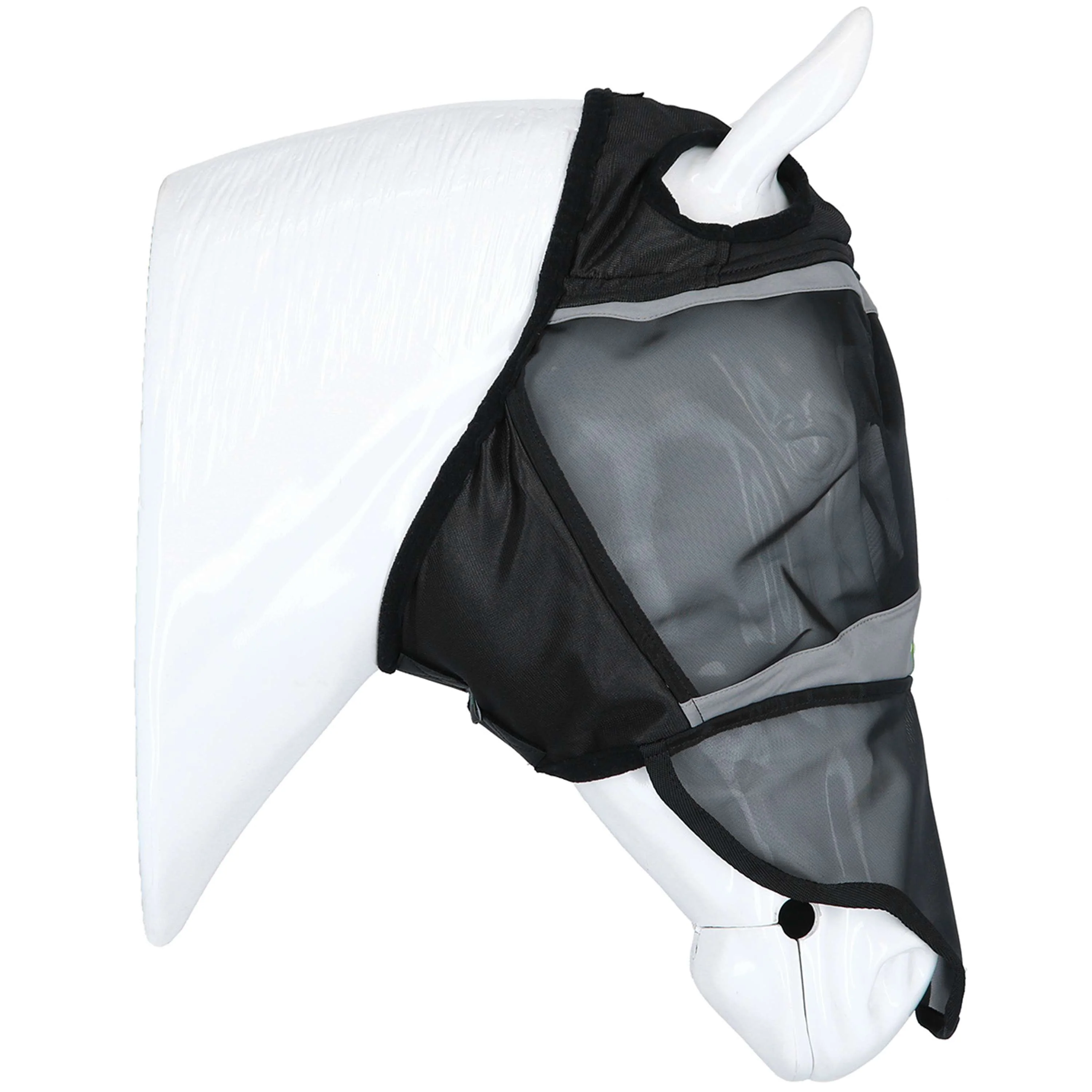 Agradi Horse Maschera per Mosche Fine Mesh con Foro per Orecchio e Naso Nero - Image 3