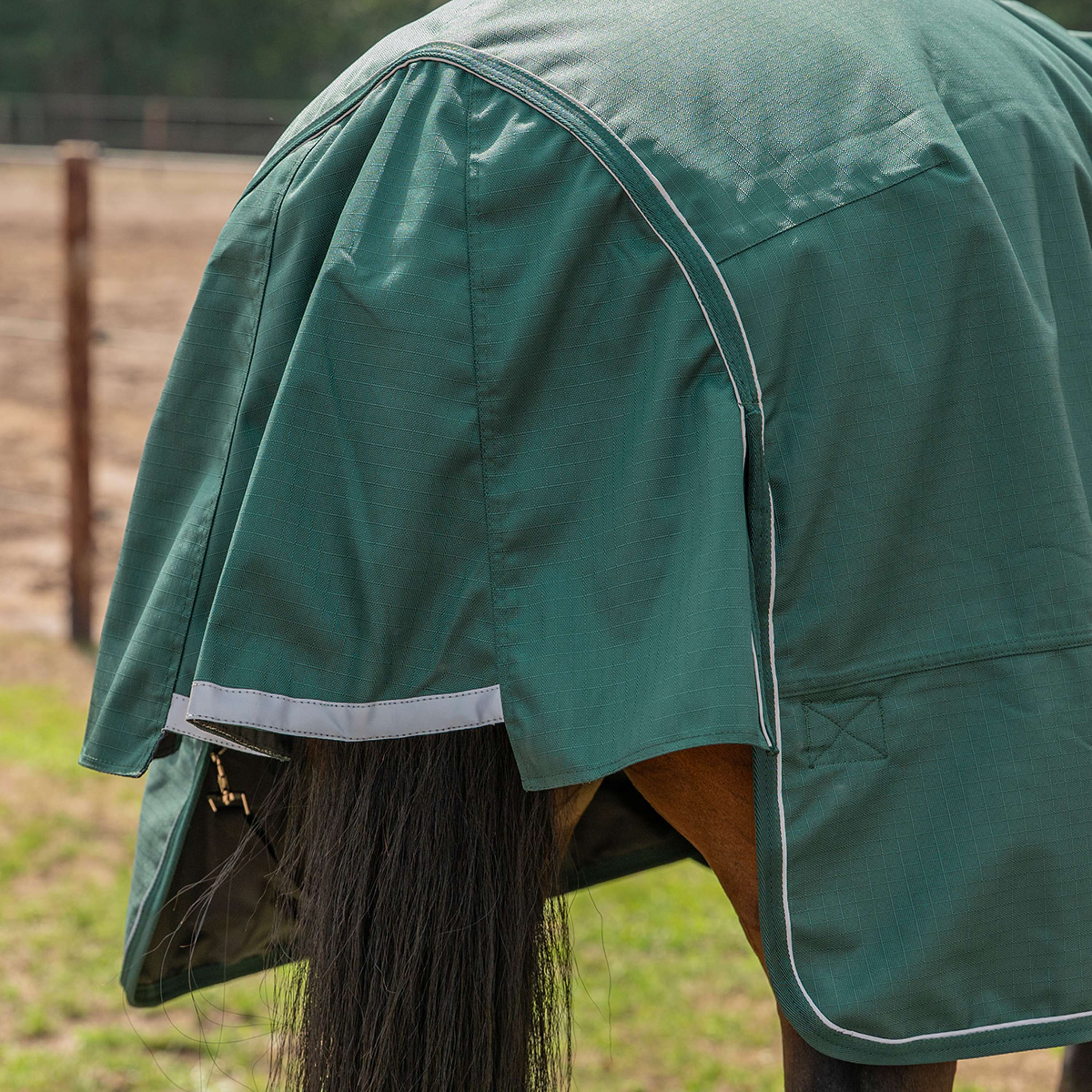 Agradi Horse Tappeto da Esterno 1200D 0gr Bordo Riflettente Verde - Image 8