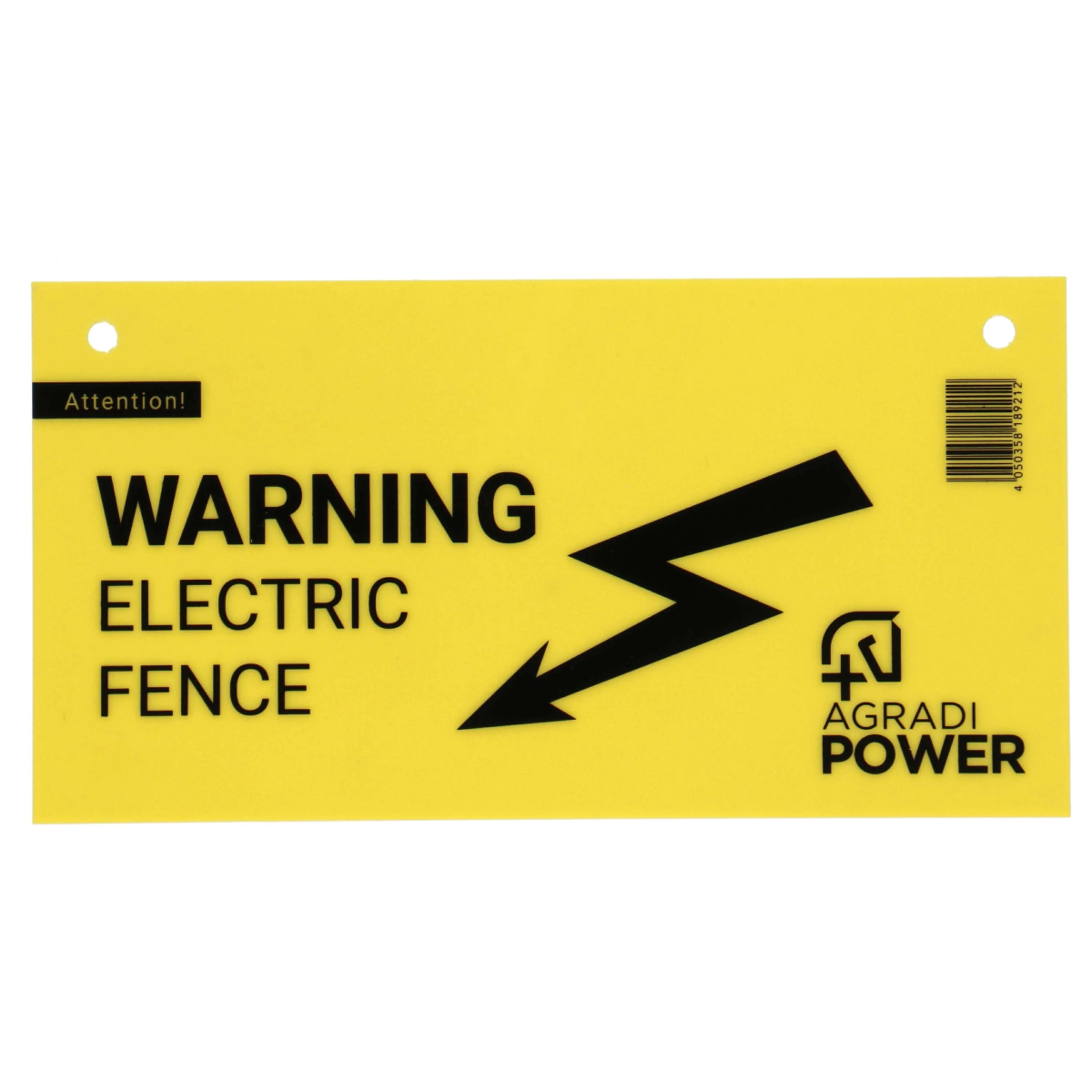 Agradi Power Waarschuwingsbordje Afrastering Giallo