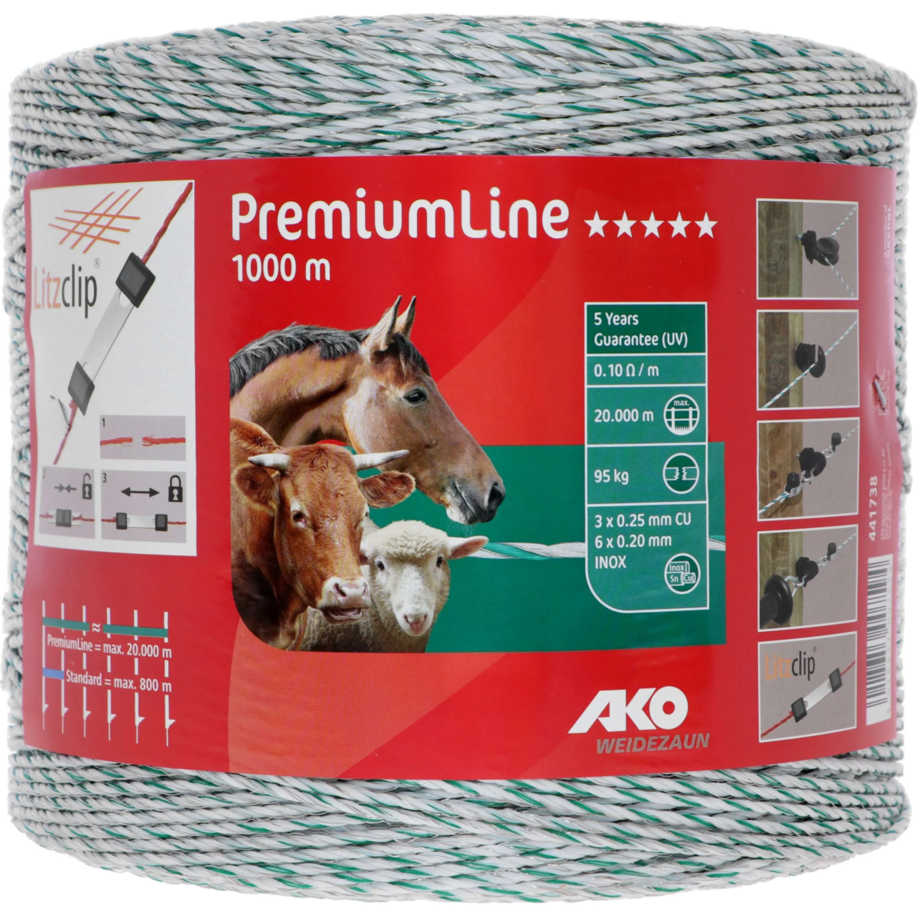 Ako Filo per Recinzioni Premiumline Bianco/Verde - Image 7