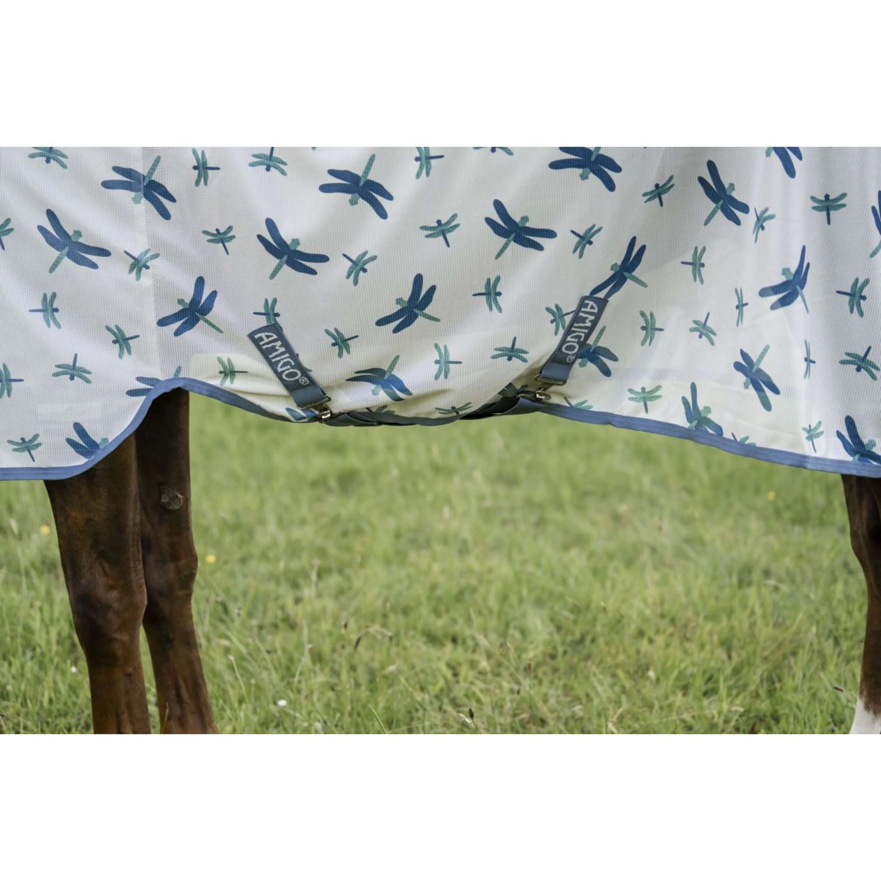 Amigo Bug Rug Dragonfly Print/Silver/Blue/Sage - Image 5