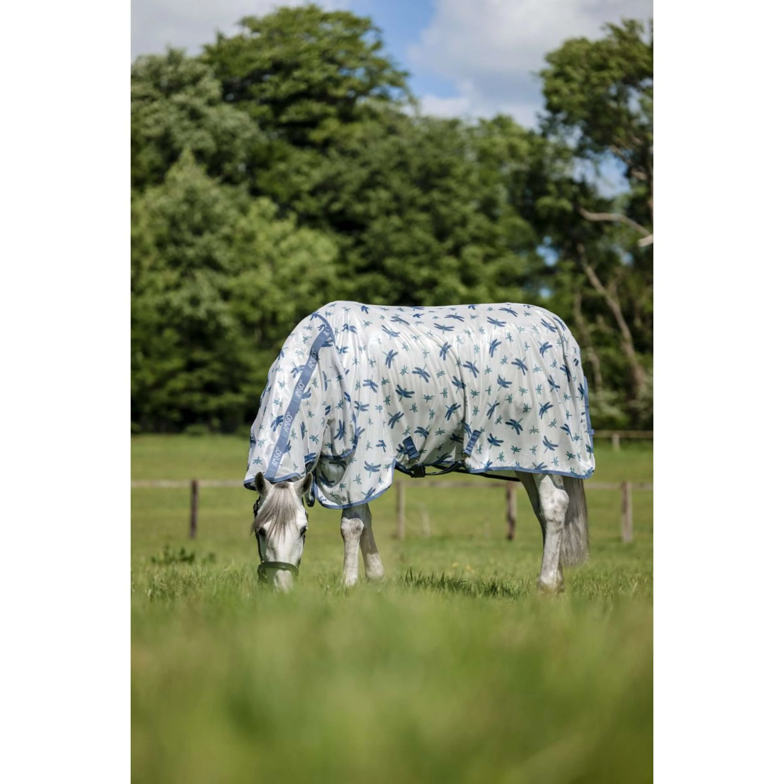 Amigo Coperta Antimosche Integrated Dragonfly Print/Silver/Blue/Sage - Image 5