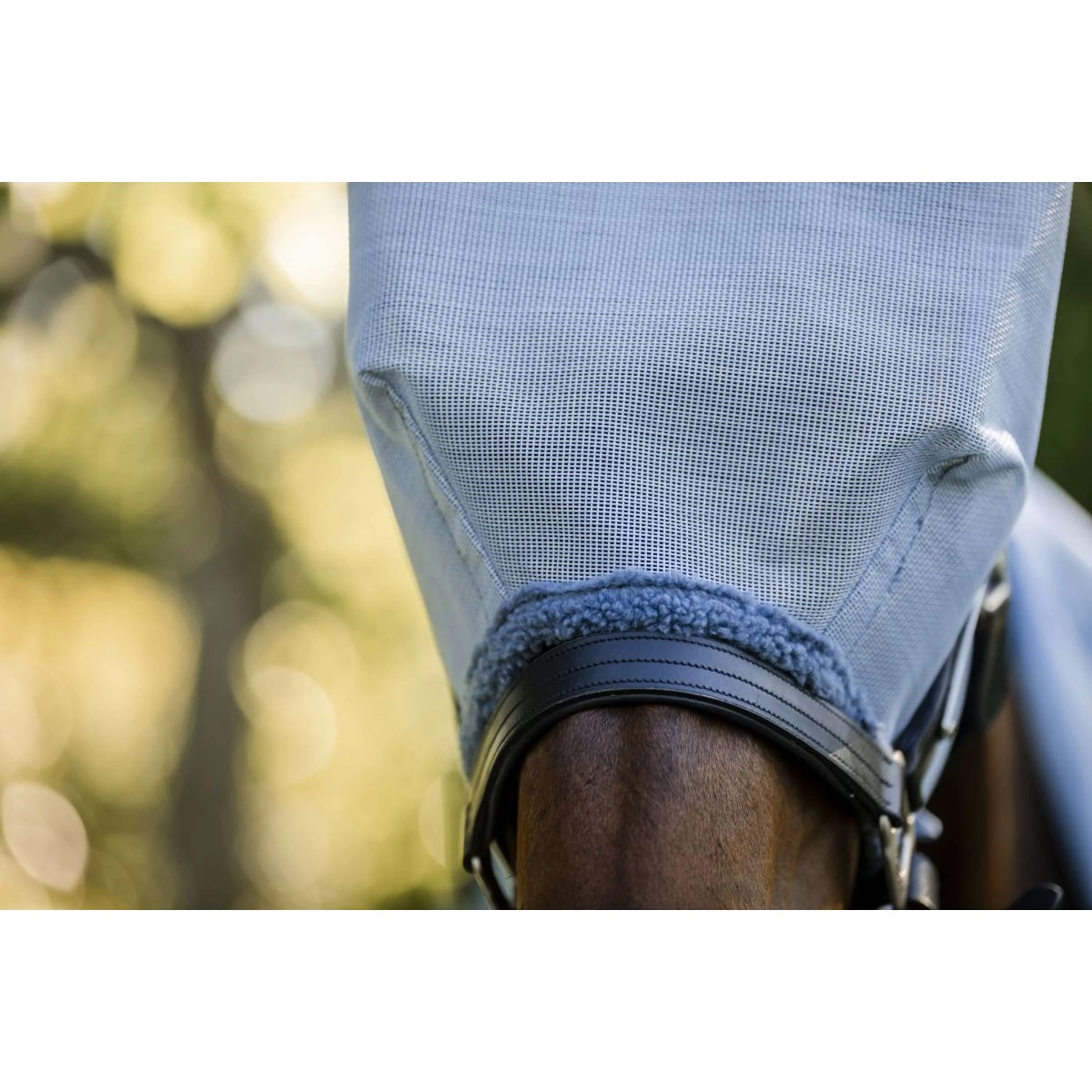 Amigo Fly Mask Heather Blue/Blue/Silver - Image 4