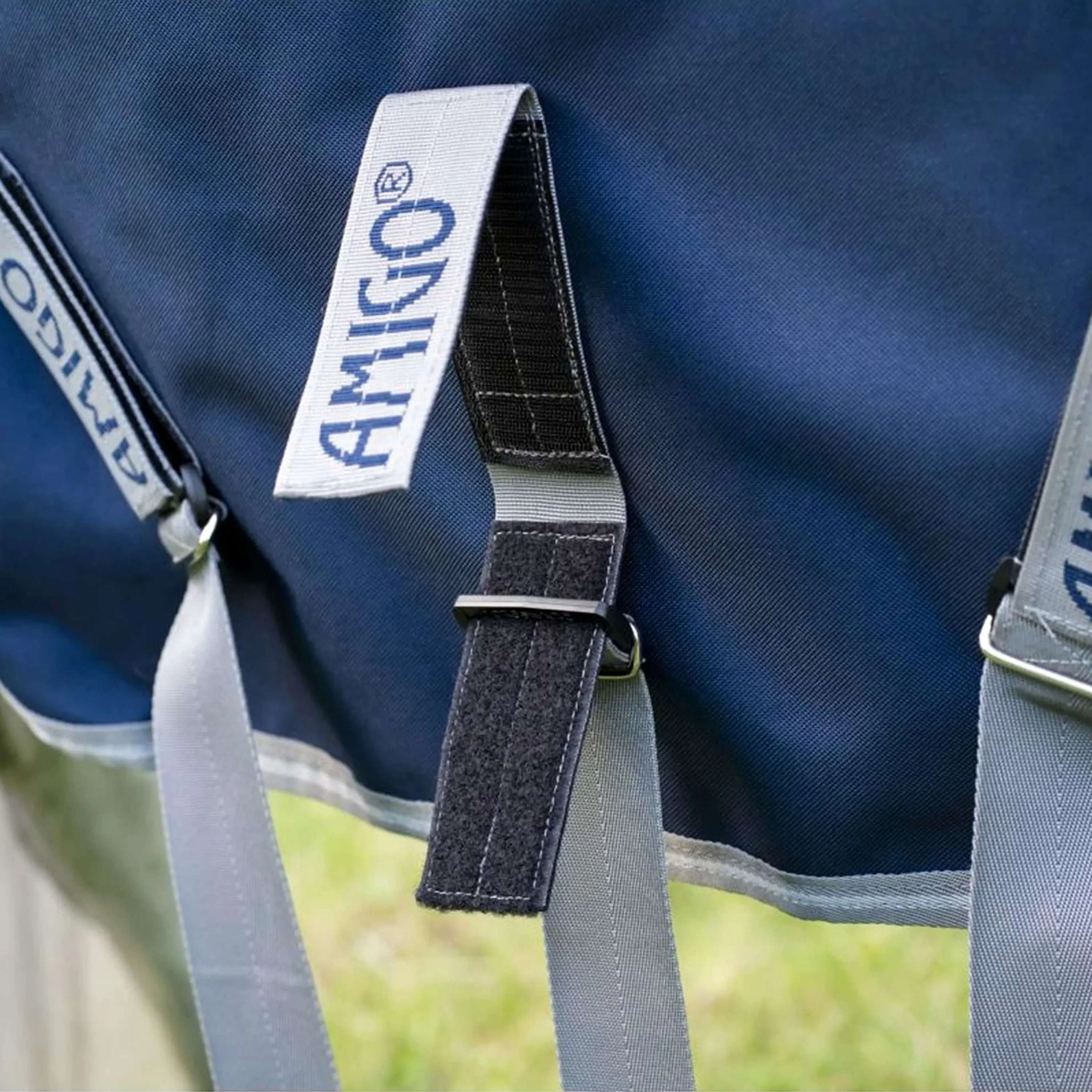 Amigo Turnout Rug FieldSafe Plus 1200D 250g Navy/Titanium Grey/Silver - Image 8