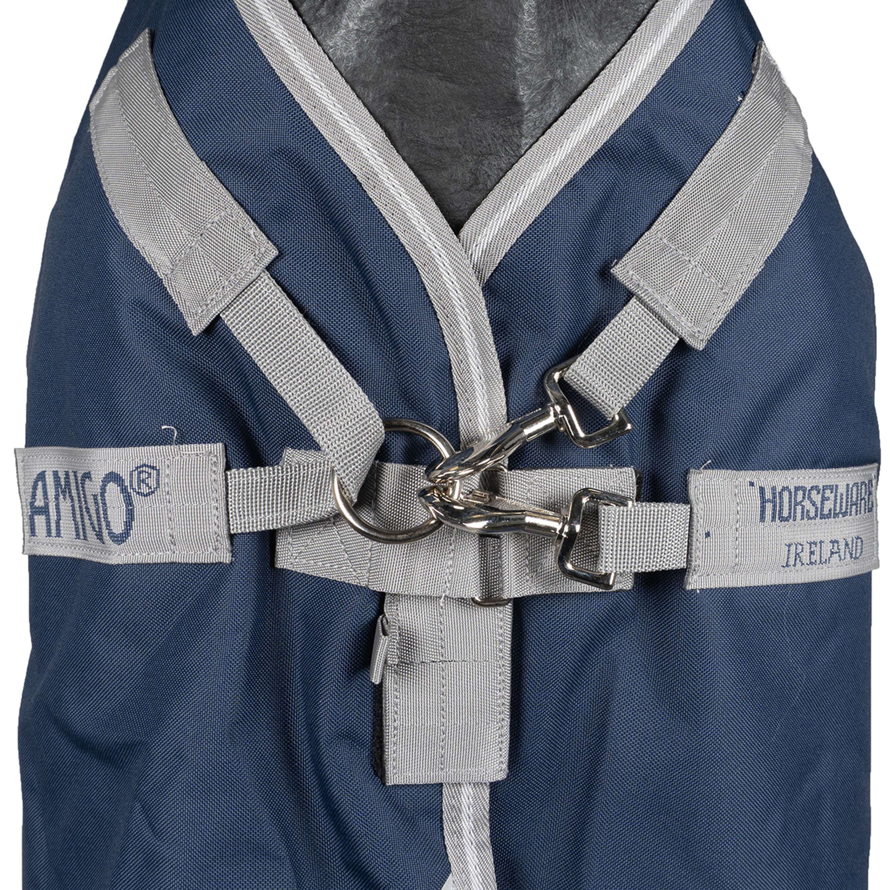 Amigo Turnout Rug Integrated 1200D 250g Navy/Titanium Grey/Silver - Image 7