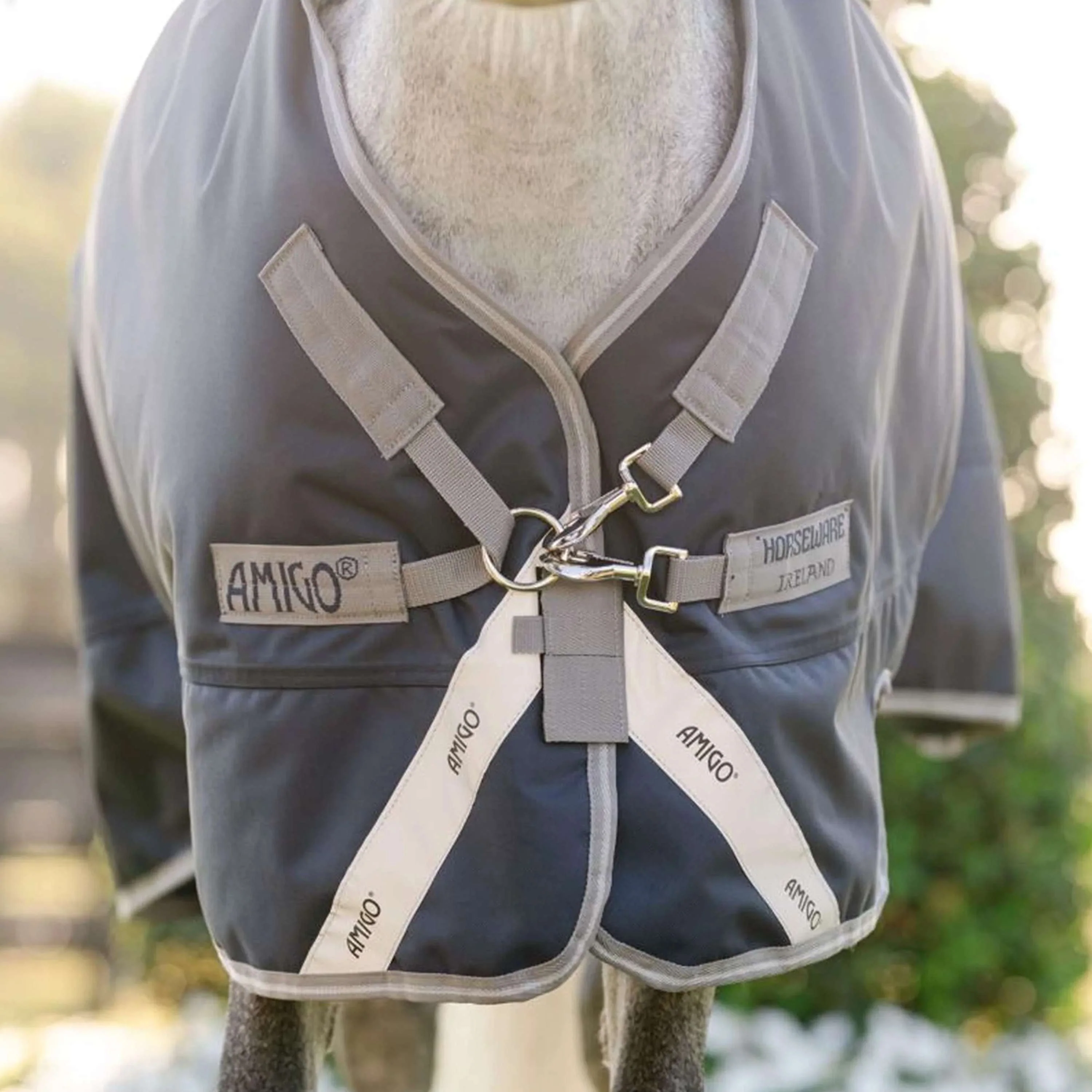 Amigo Turnout 1200D Plus Pony 50g Blu marino/Grigio titanio/Argento - Image 2