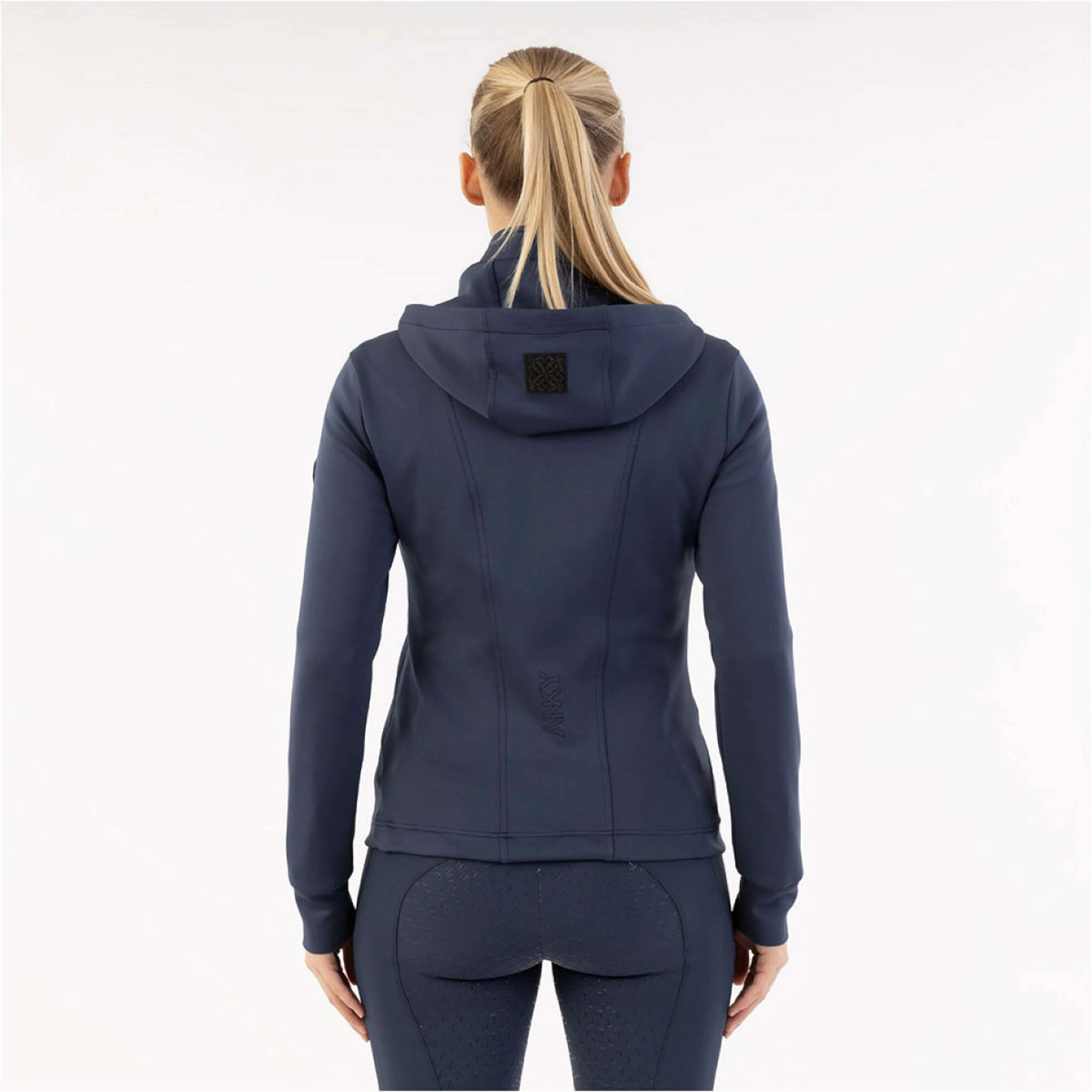ANKY Felpa con cappuccio e zip Hooded Tech ATC251101 Indaco dell'umore - Image 3