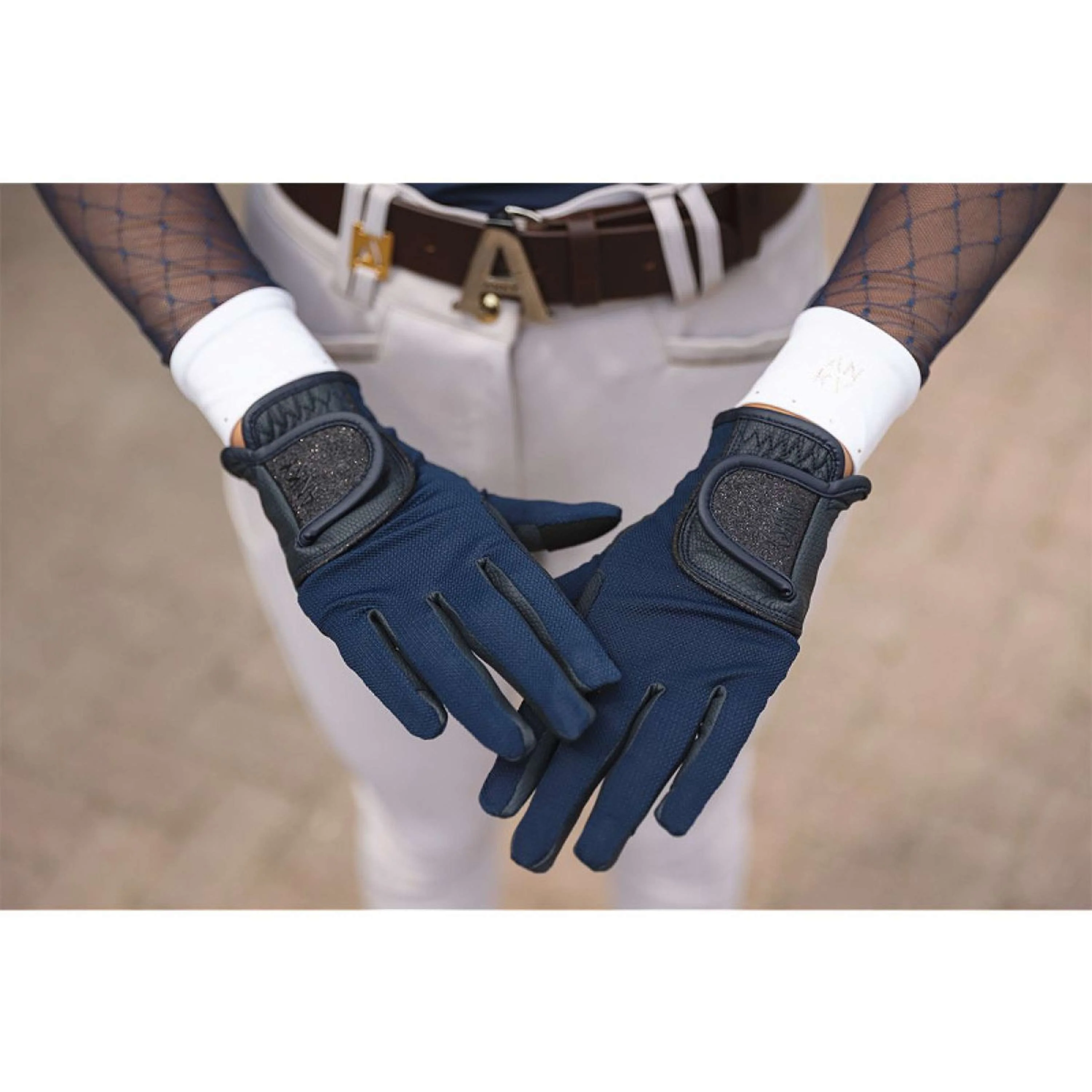 ANKY Guanti da Equitazione Technical Mesh Navy - Image 3