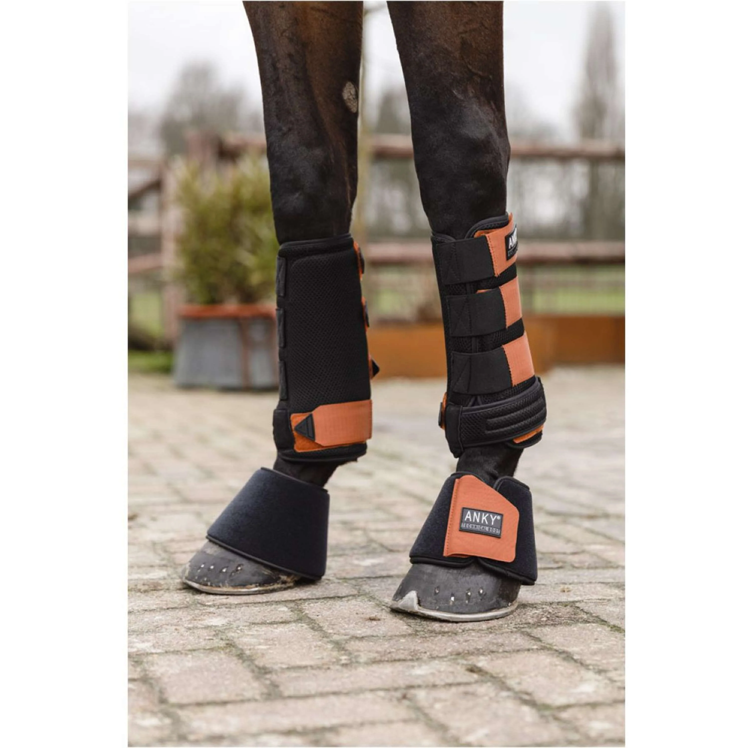 ANKY Protezione gambe 3 in 1 3D Mesh Black/Rust - Image 4