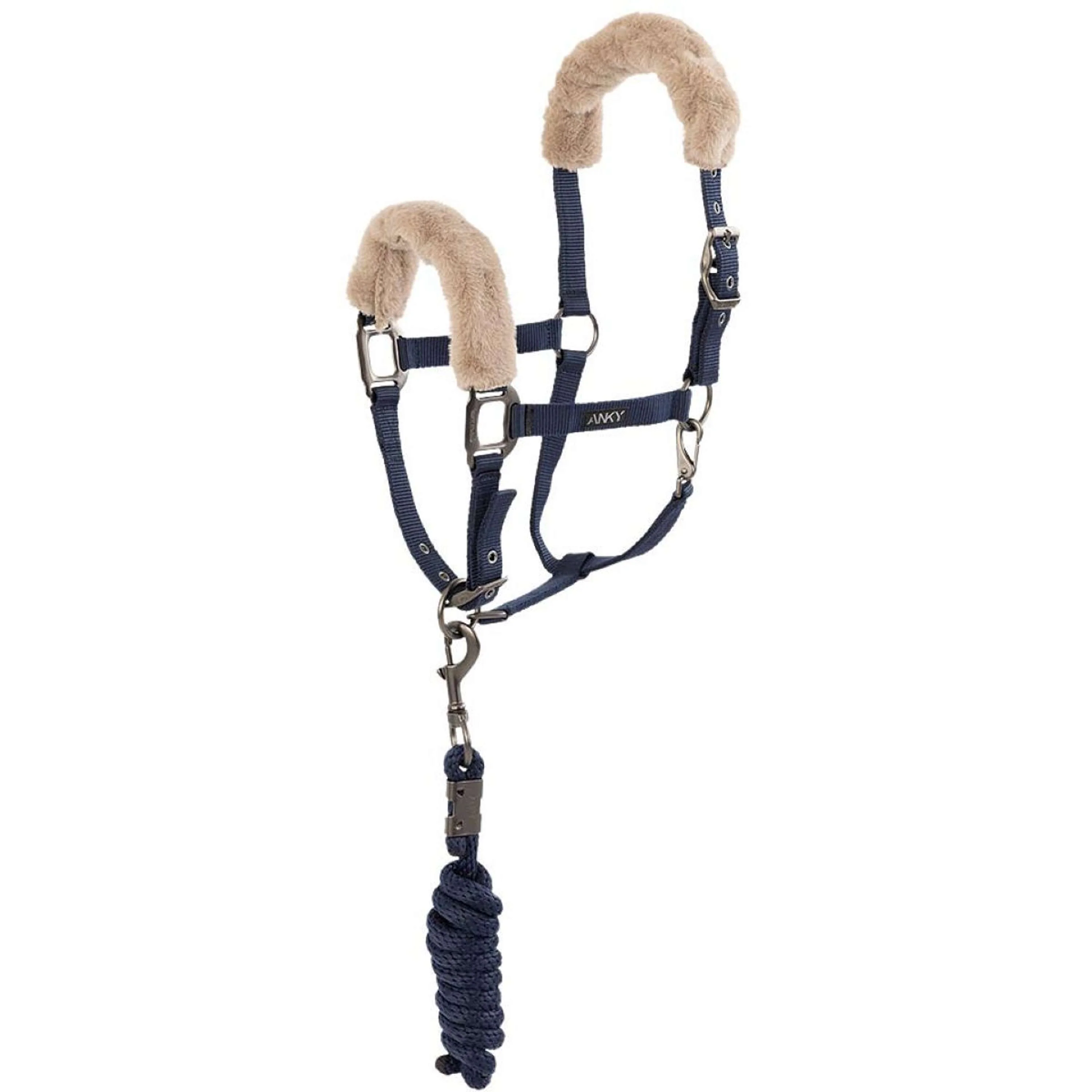 ANKY Set Cavezza Check Velvet ATH25002 Blu notte