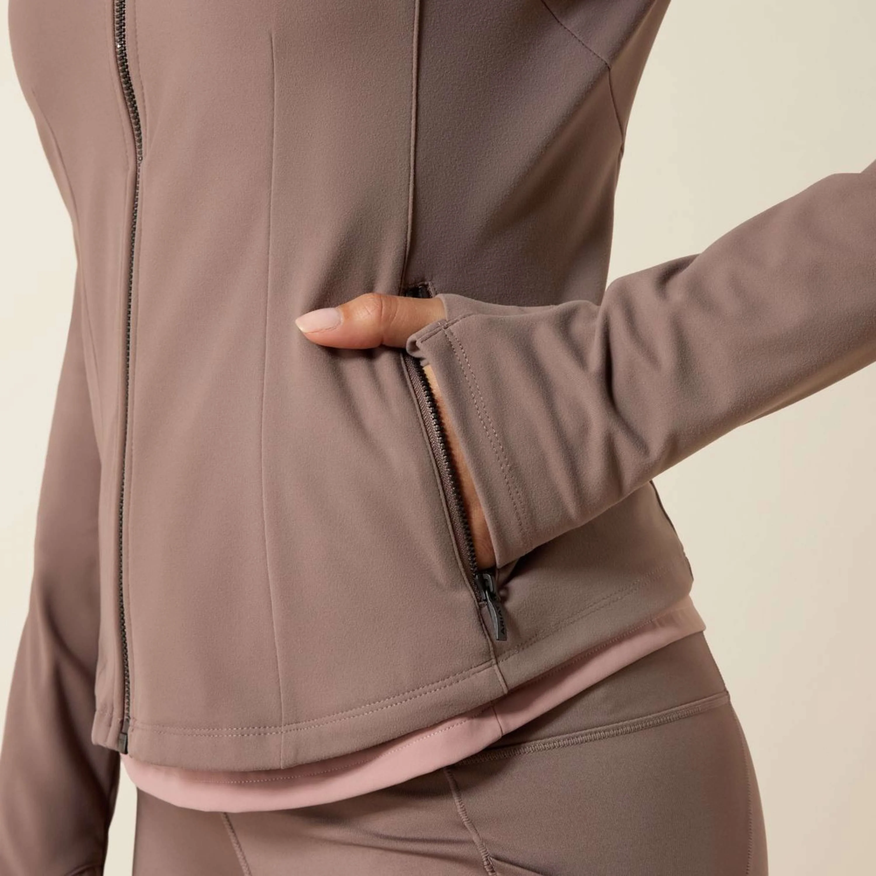 Ariat Felpa con cappuccio e zip Solveil Full Zip Donne Iron - Image 4