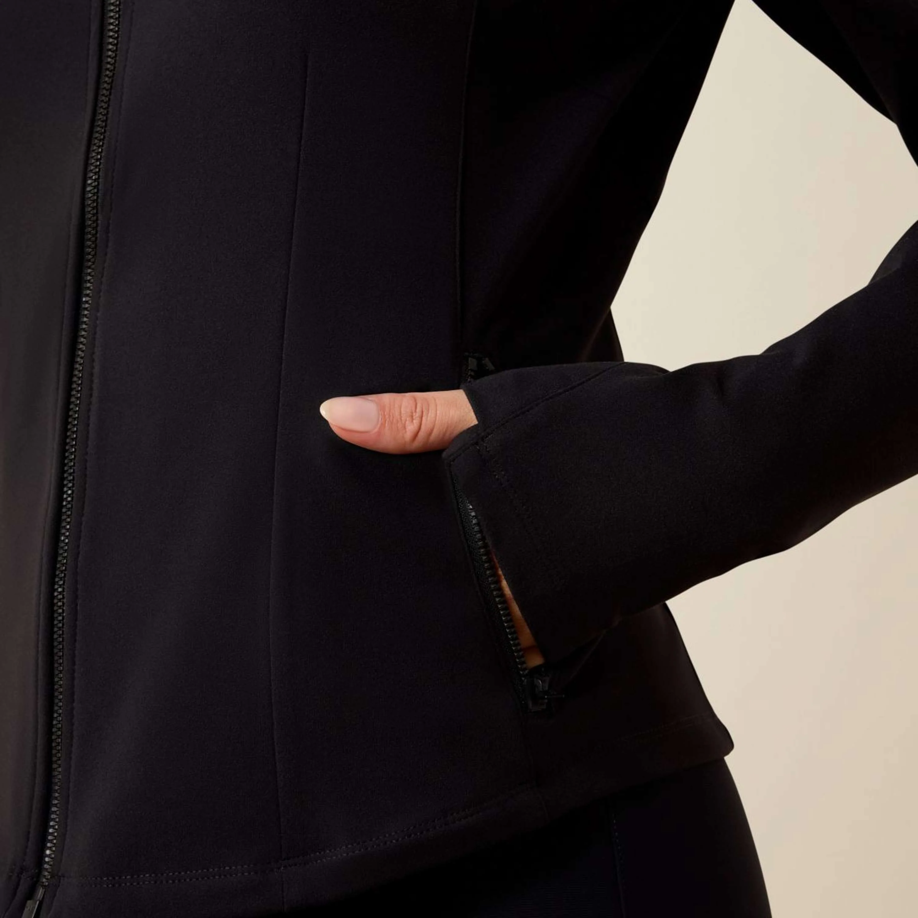 Ariat Felpa con cappuccio e zip Solveil Full Zip Donne Nero - Image 3