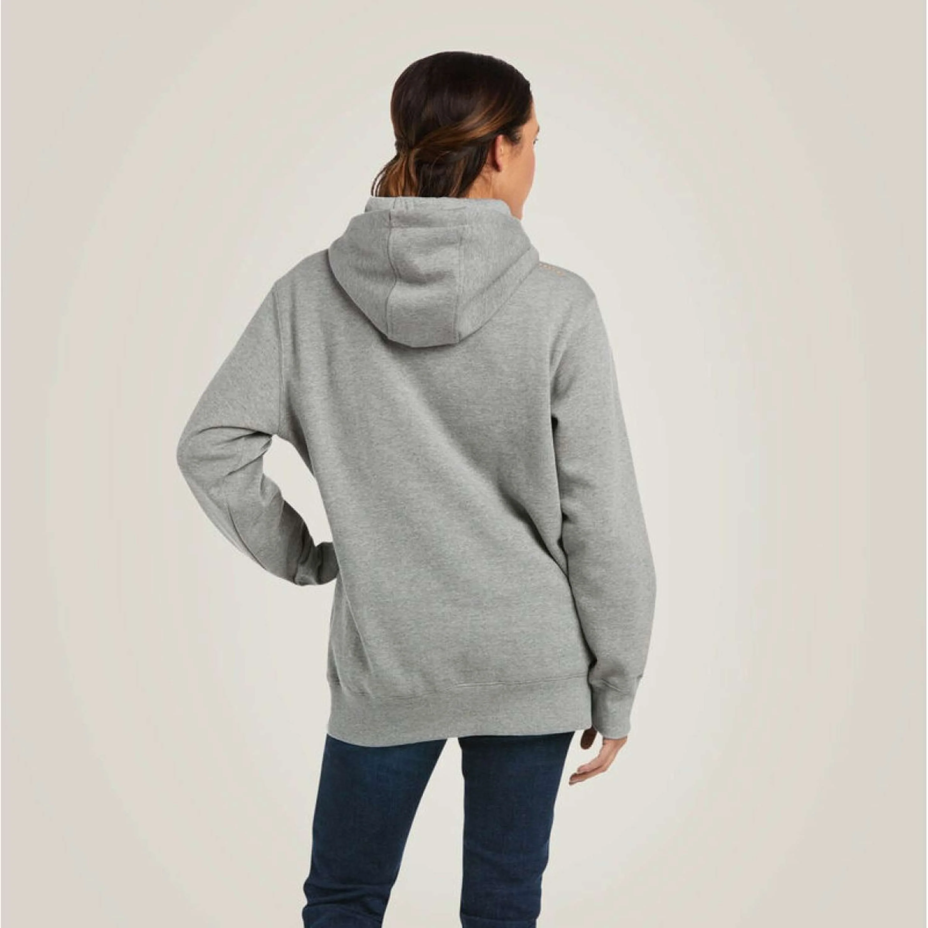 Ariat Felpa con cappuccio Rebar Graphic Donne Erica grigia - Image 3