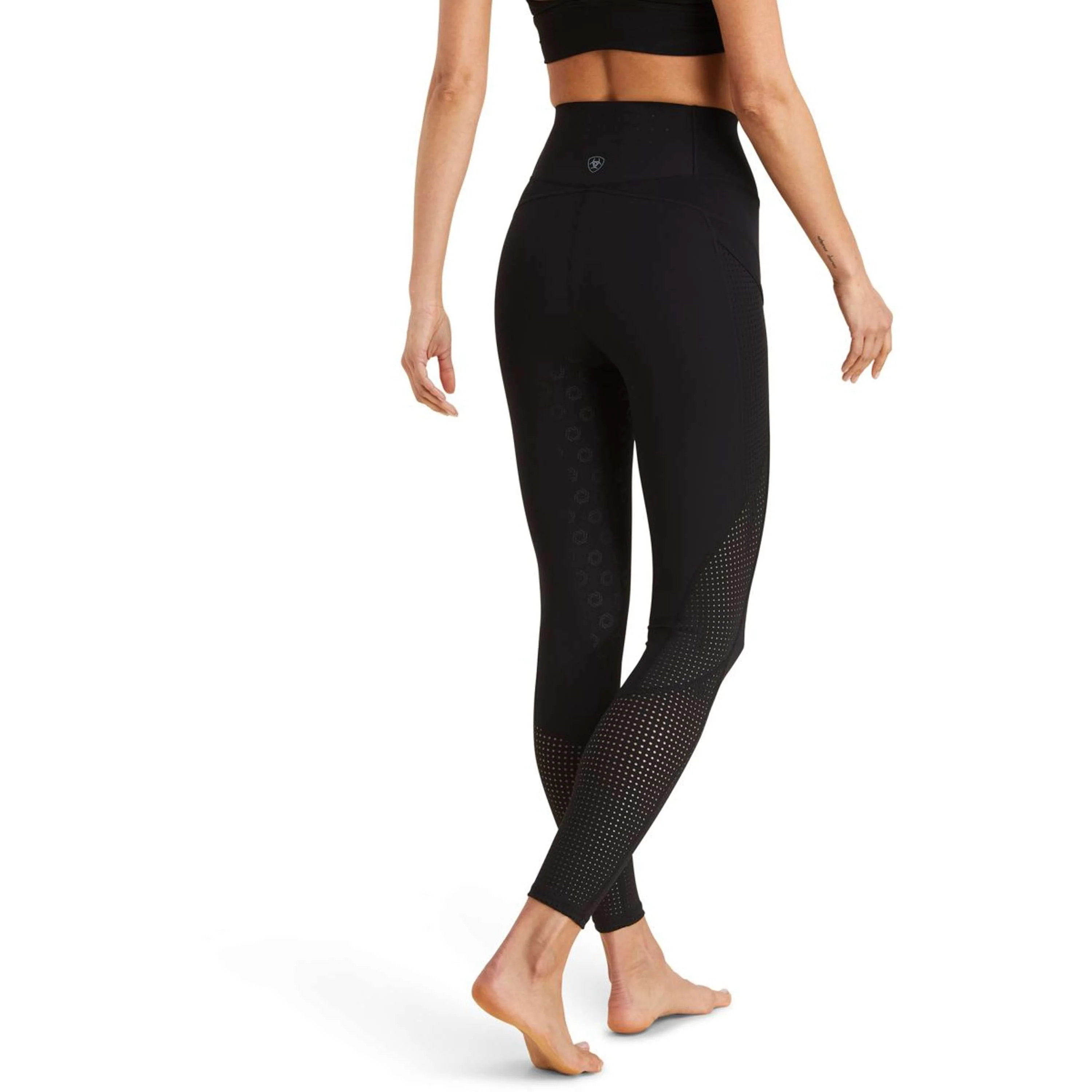 Ariat Pantaloni da Equitazione Breathe Half Grip Nero - Image 3