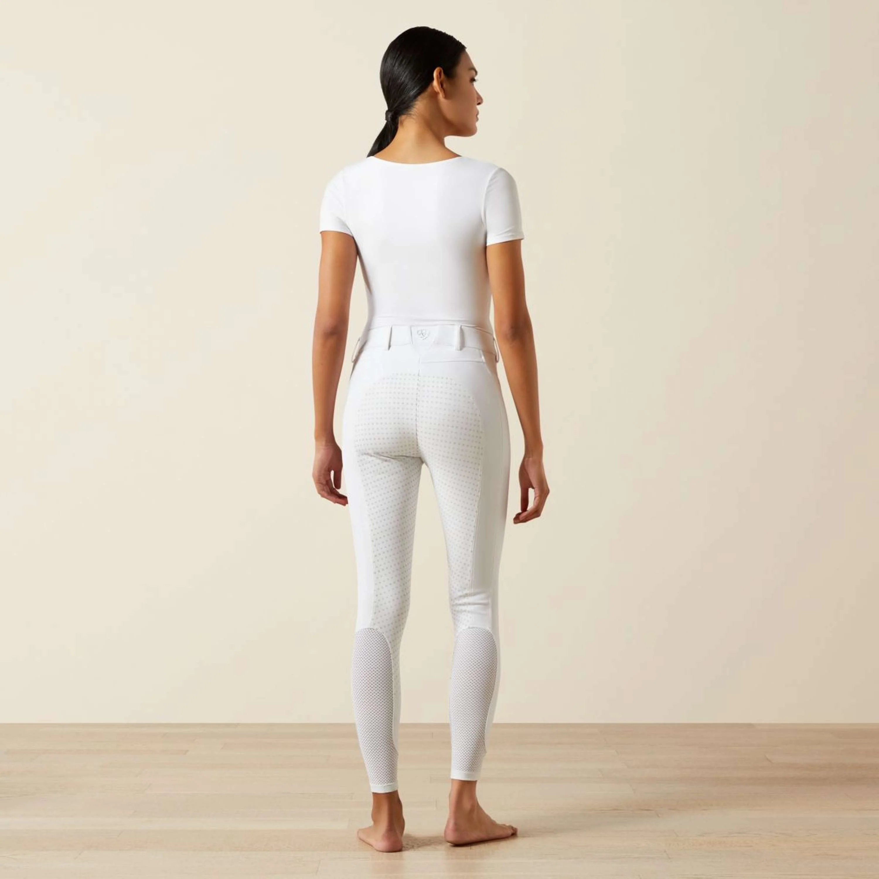 Ariat Pantaloni da Equitazione Tri Factor NT Full Grip Bianco - Image 2