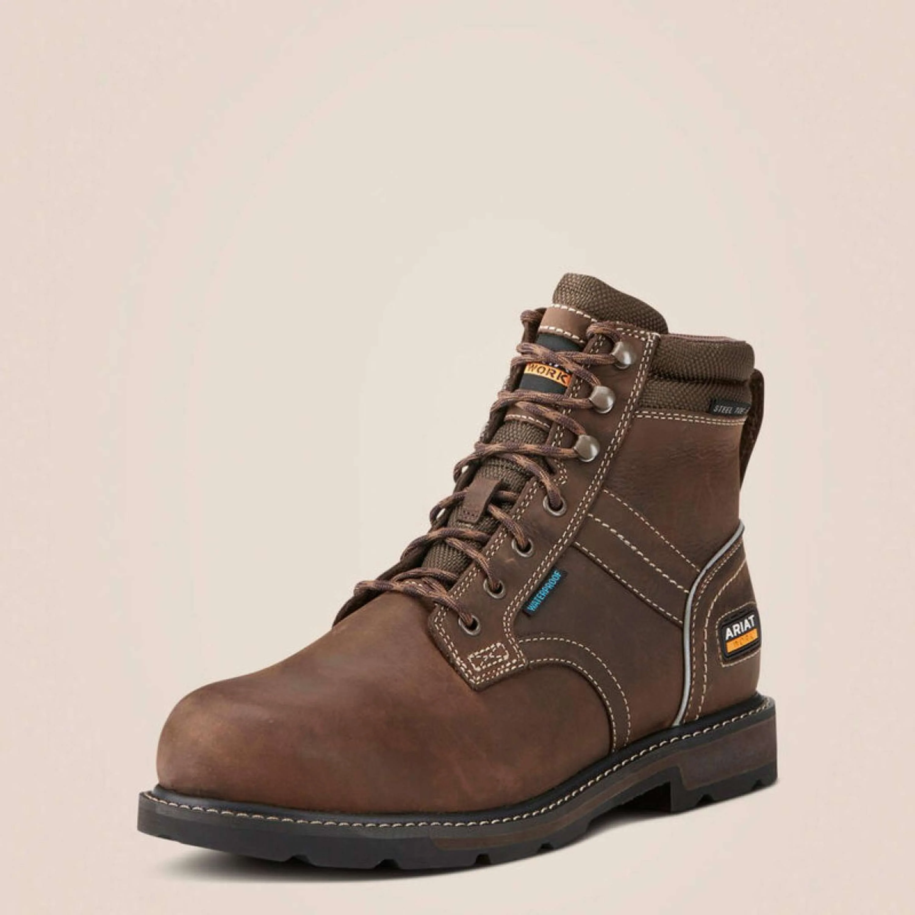 Ariat Scarpe da outdoor Groundbreaker Lace Steel Toe Waterproof Uomini Marrone scuro