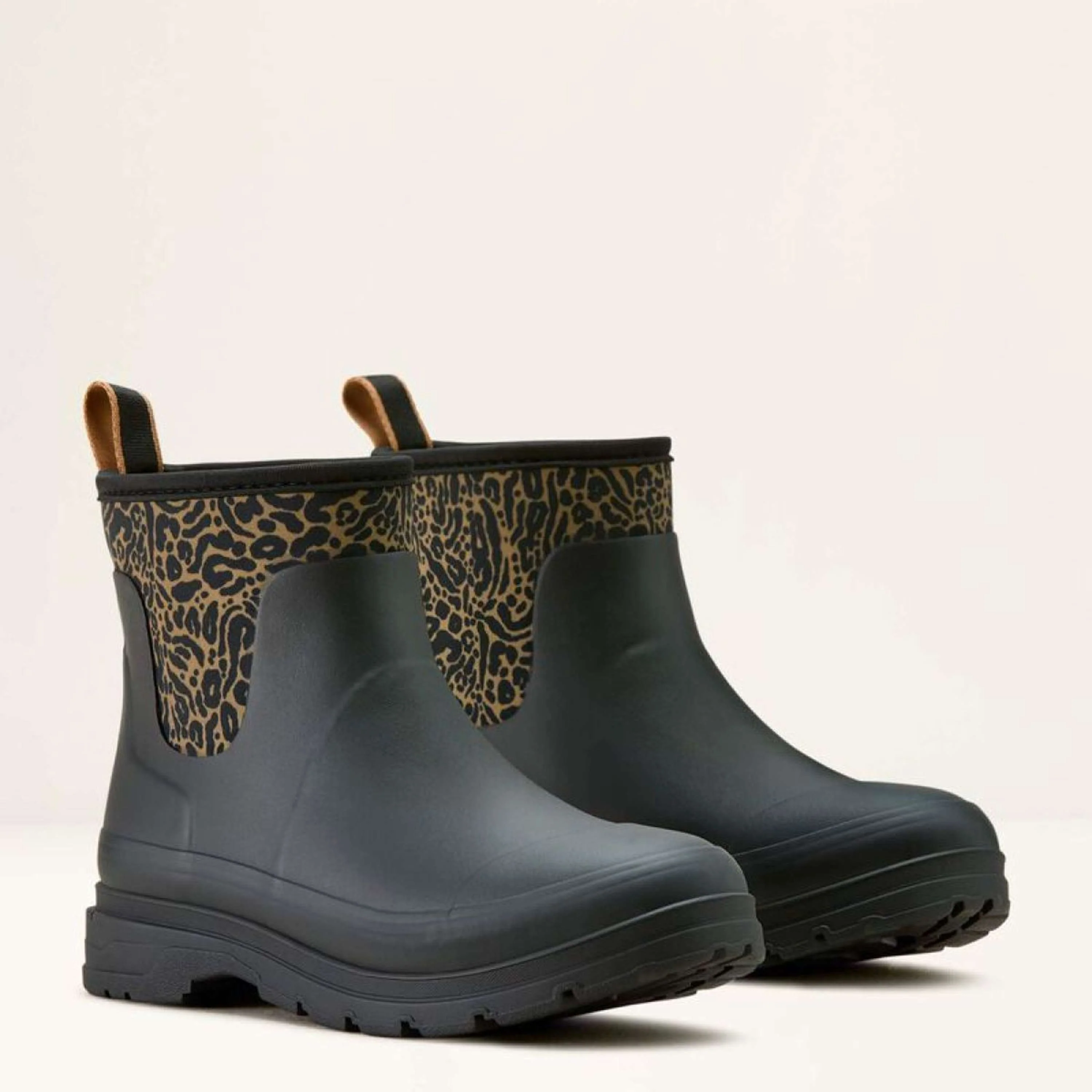 Ariat Stivali da pioggia Kelmarsh Shortie Donne Black/Ocelot Print - Image 3