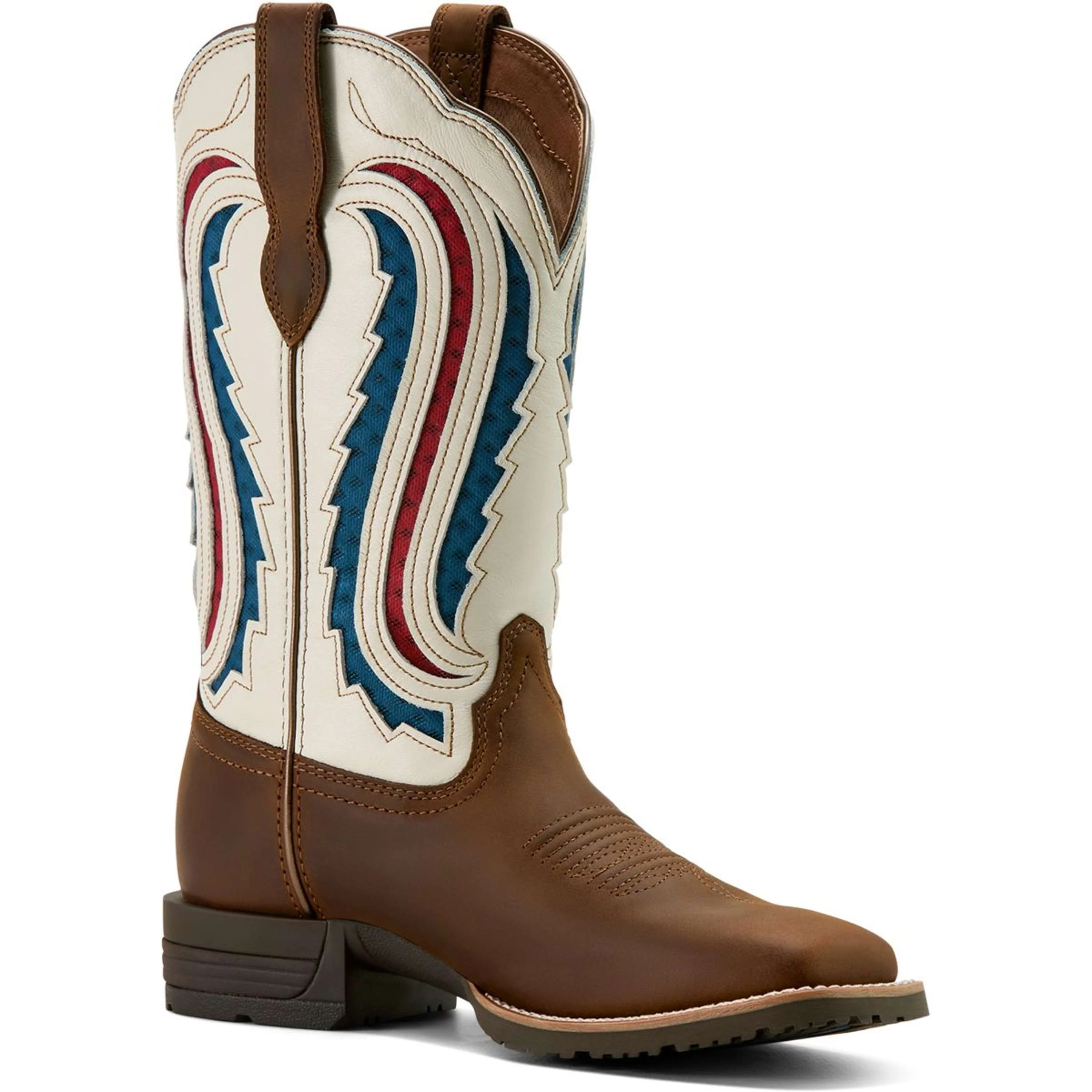 Ariat Stivali Western Hybrid Ranchwork Venttek Donne Distressed Brown/Crema - Image 3