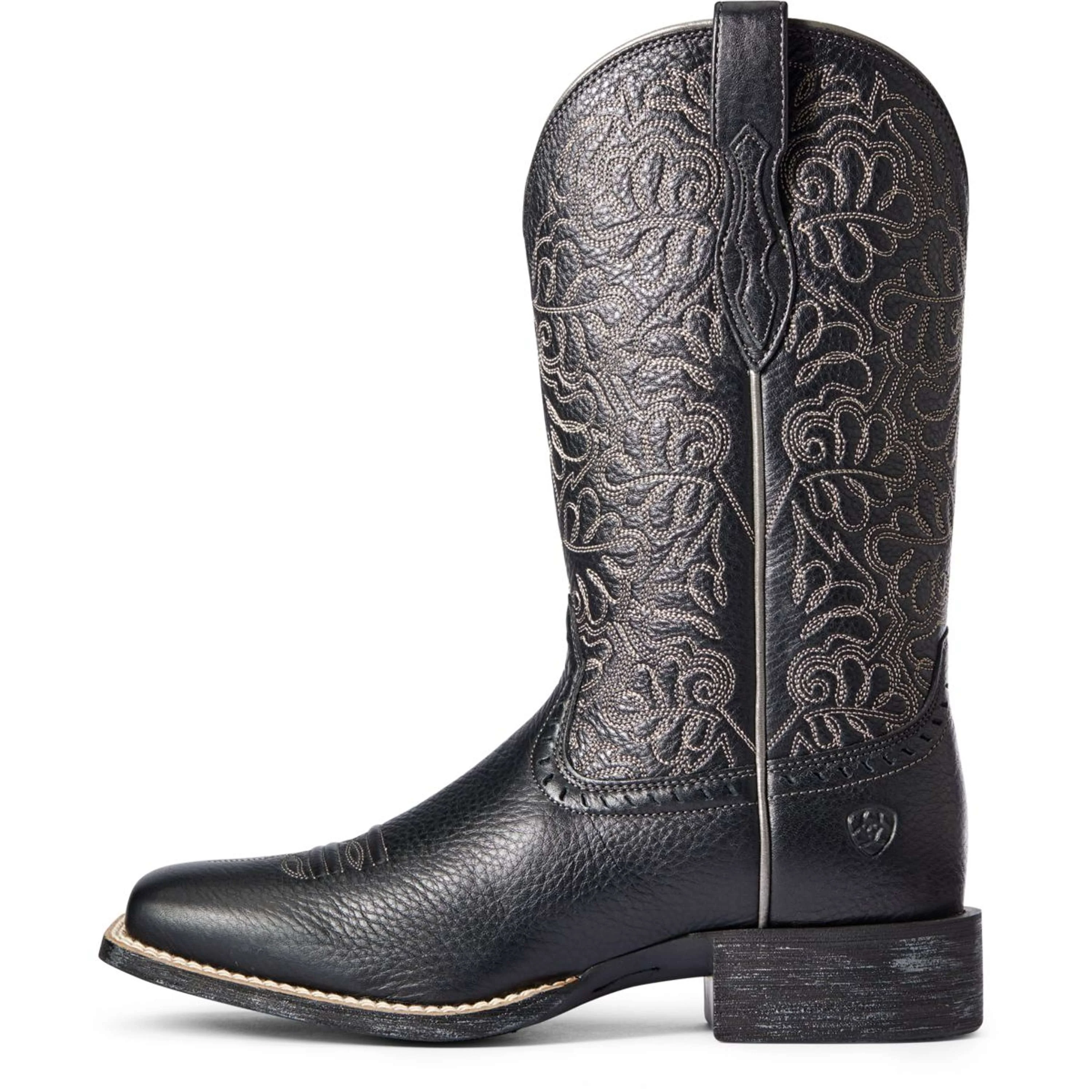 Ariat Stivali Western Round Up Remuda Donne Black Deertan - Image 2