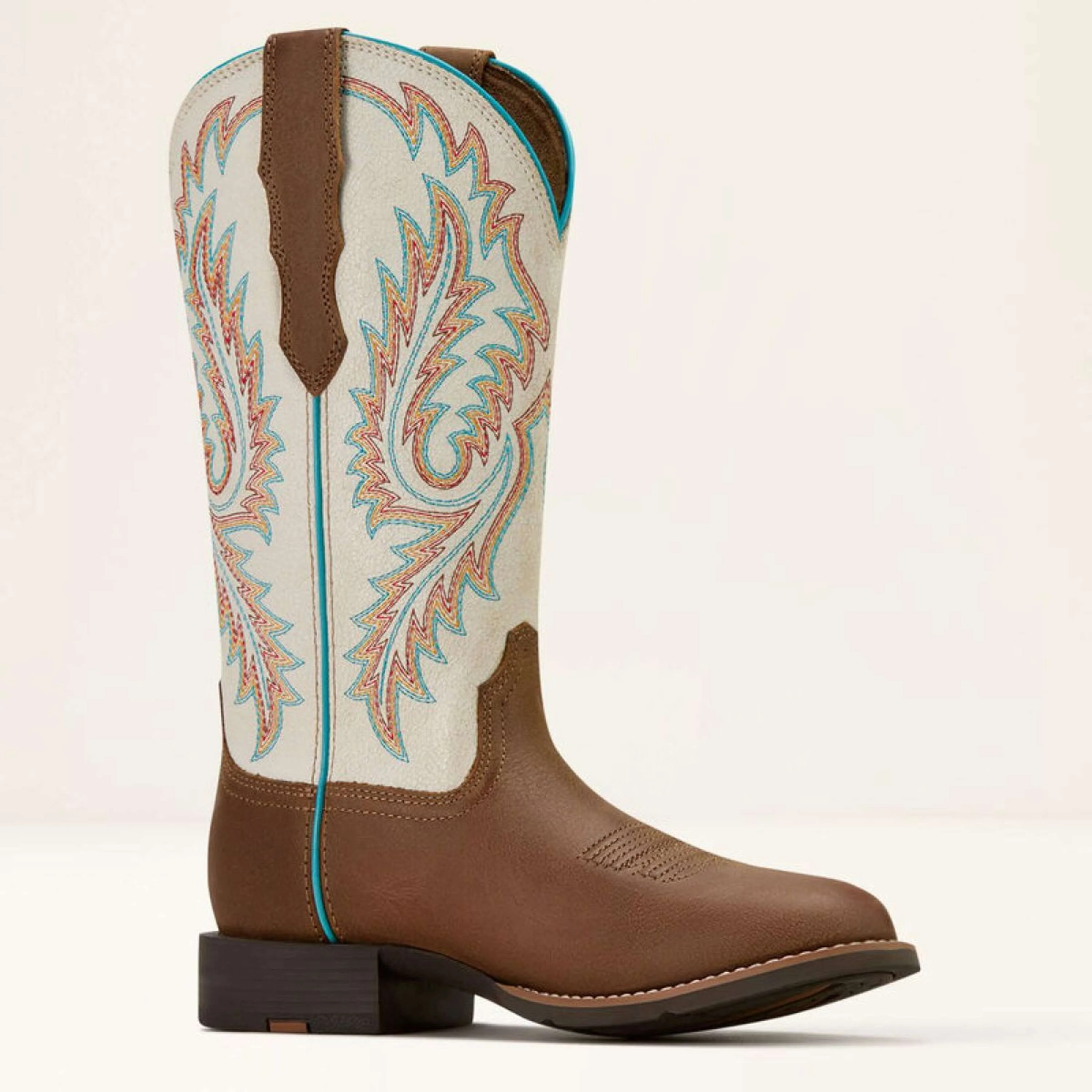 Ariat Stivali Western Round Up W Toe Donne Sandstorm/Distressed Ivory - Image 3