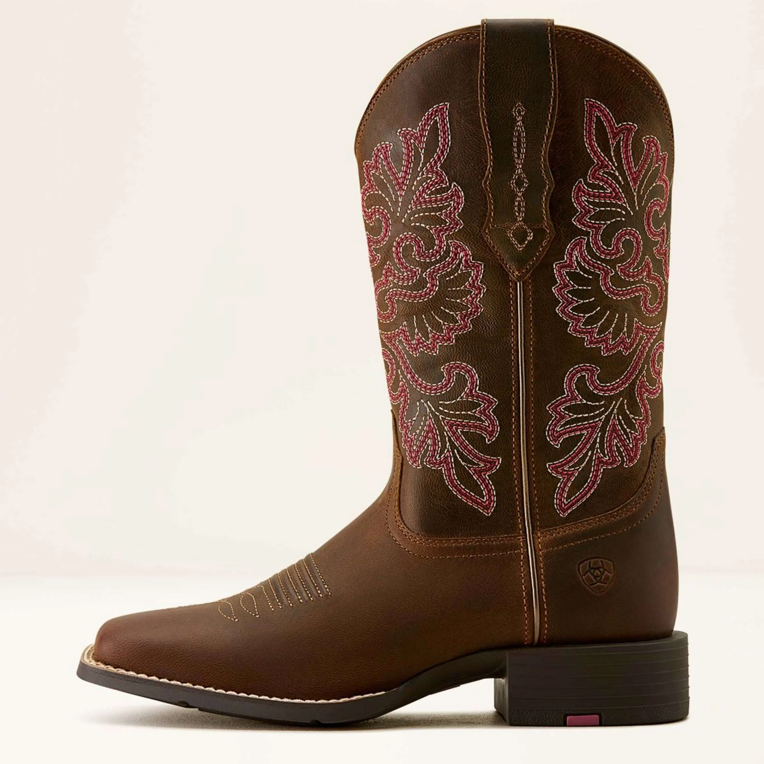 Ariat Stivali Western Round Up Wide Square Toe Sassy Brown - Image 6
