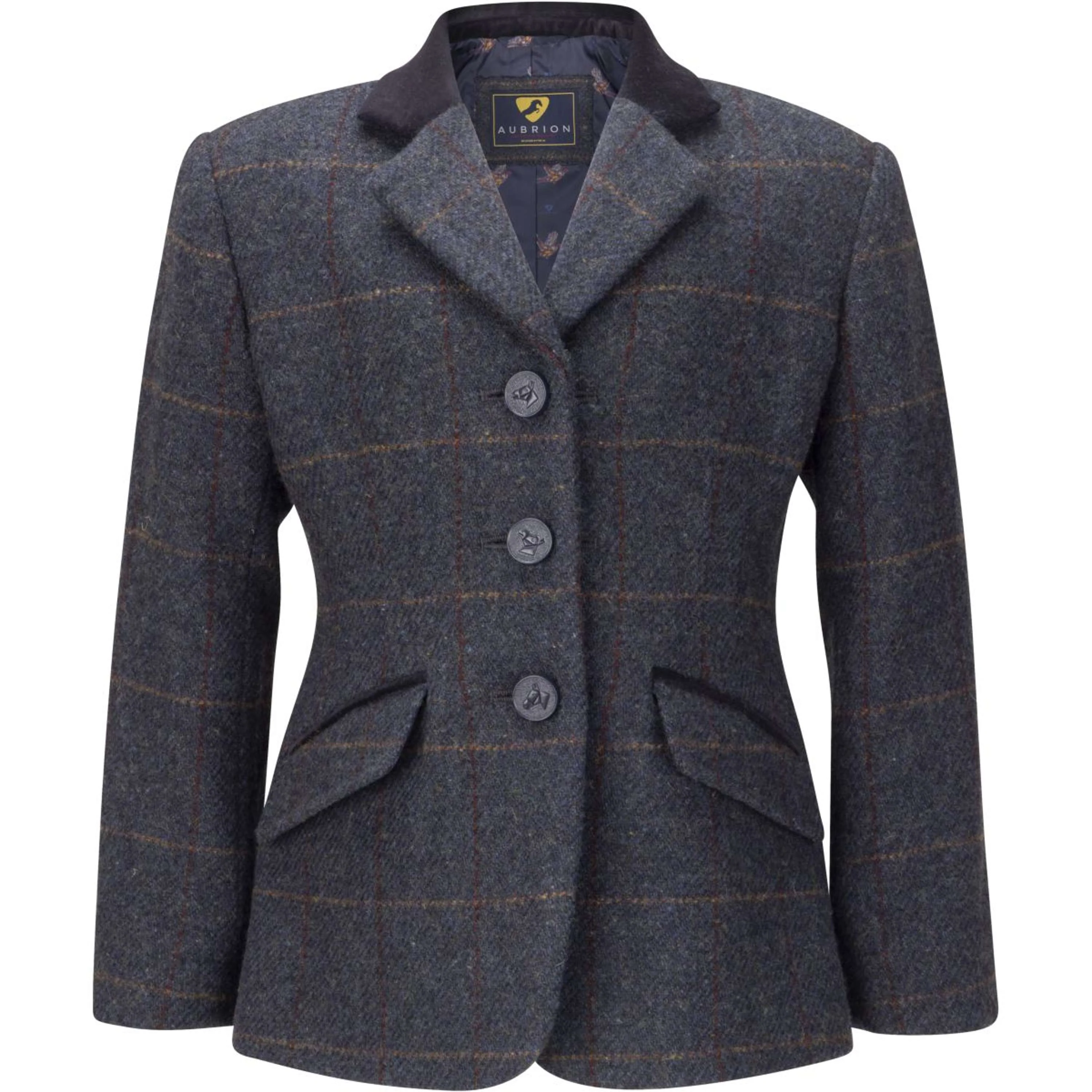 Aubrion by Shires Giacca da Competizione Saratoga Bambini Juniper Navy Check