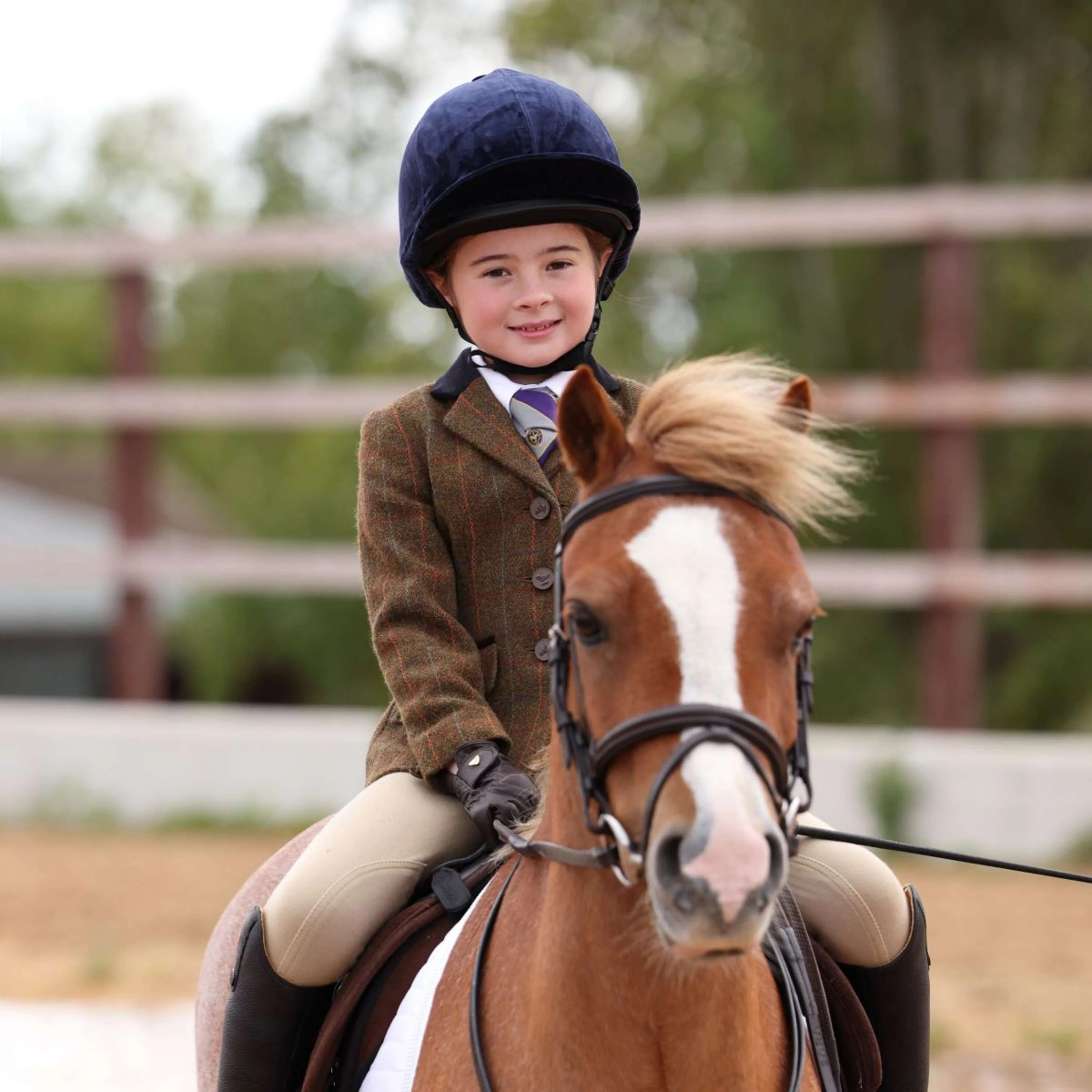 Aubrion by Shires Giacca da Competizione Saratoga Bambini Ruggine Check - Image 4