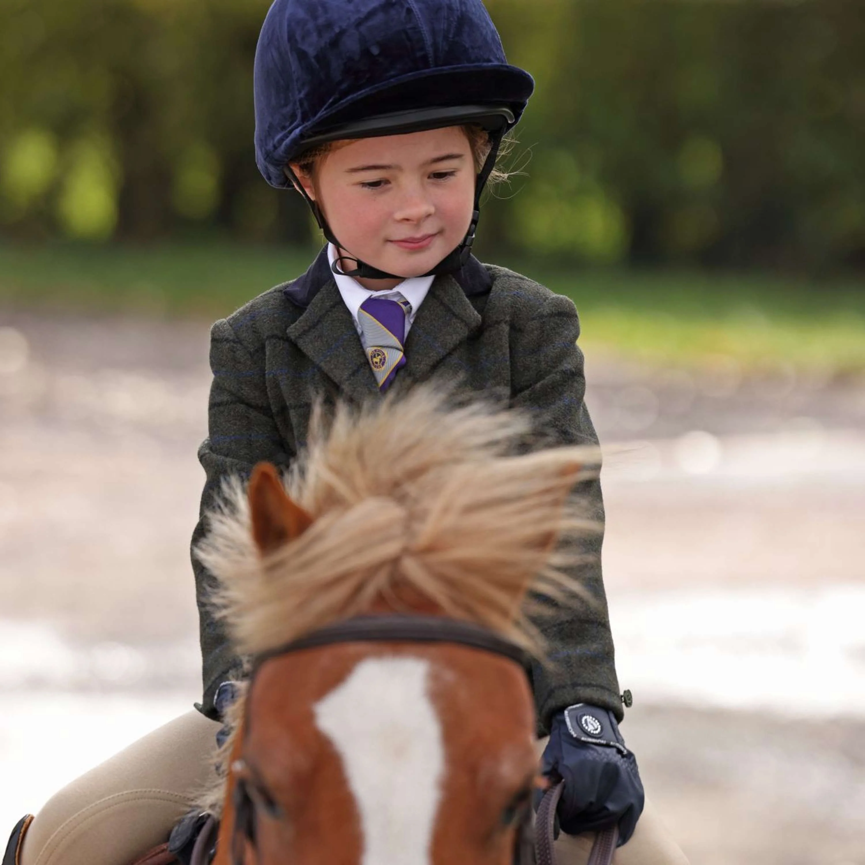 Aubrion by Shires Giacca da Competizione Saratoga Bambini Verde Scuro Check - Image 7