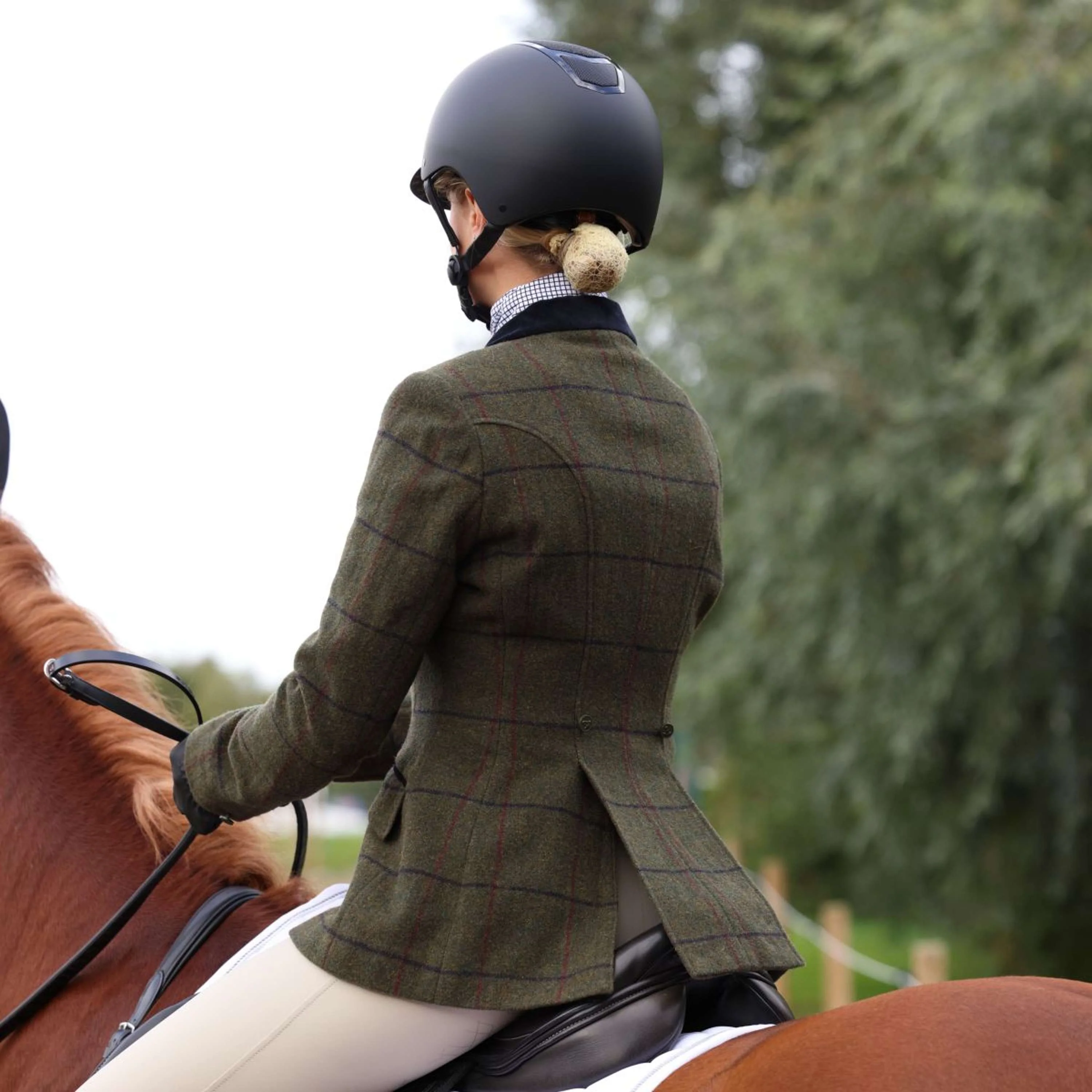 Aubrion by Shires Giacca da Competizione Saratoga Spruce Verde Check - Image 10