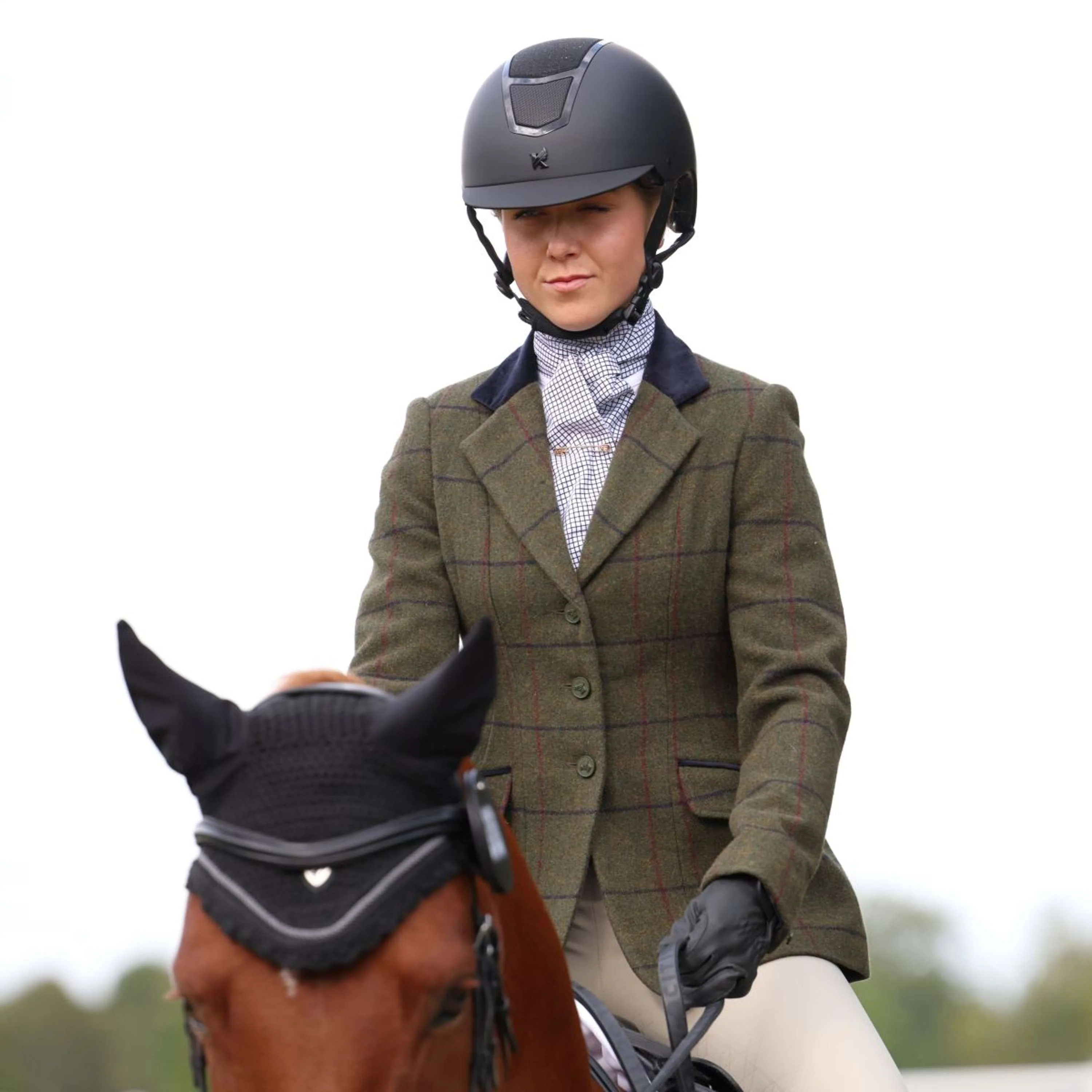 Aubrion by Shires Giacca da Competizione Saratoga Spruce Verde Check - Image 8