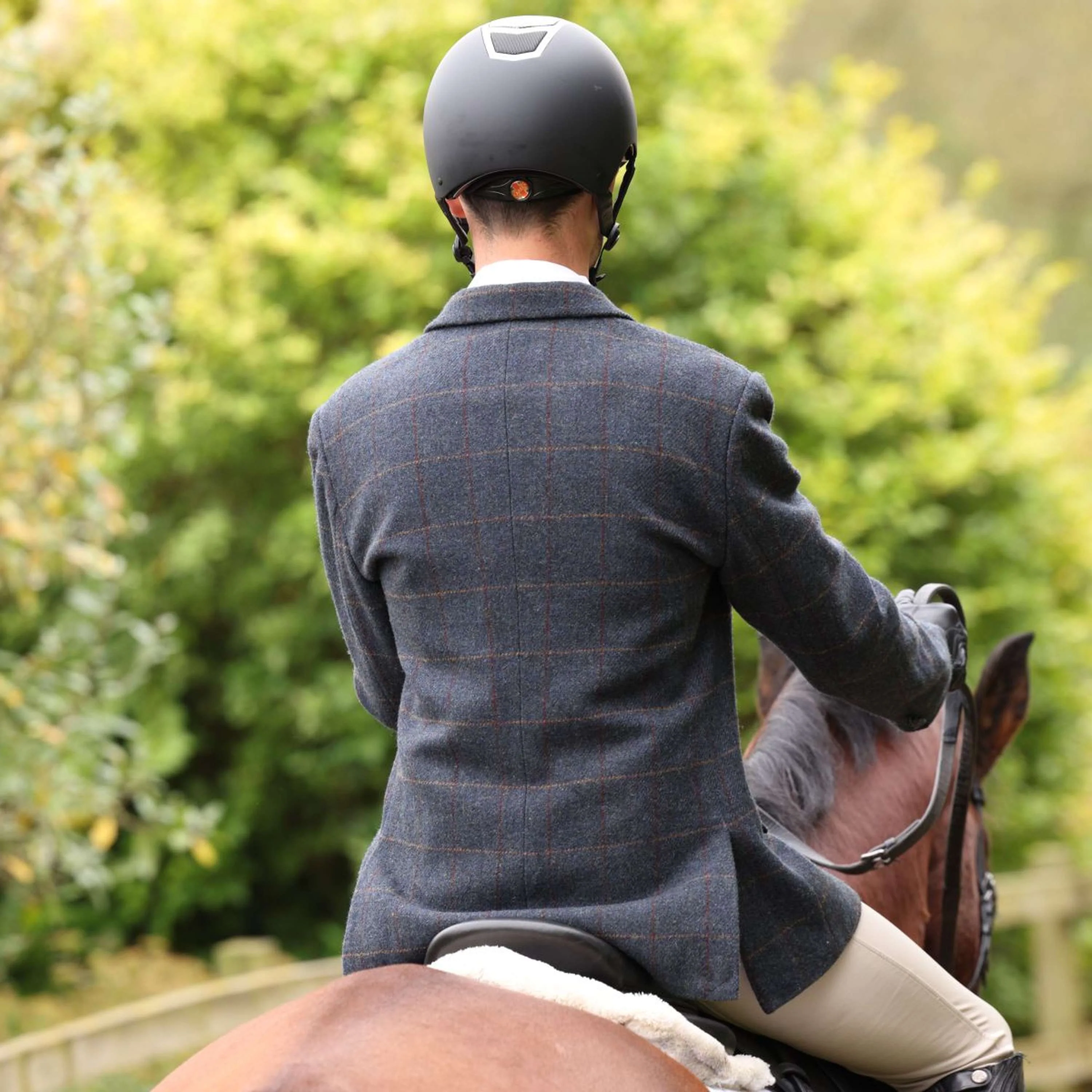 Aubrion by Shires Giacca da Competizione Saratoga Uomini Juniper Navy Check - Image 13