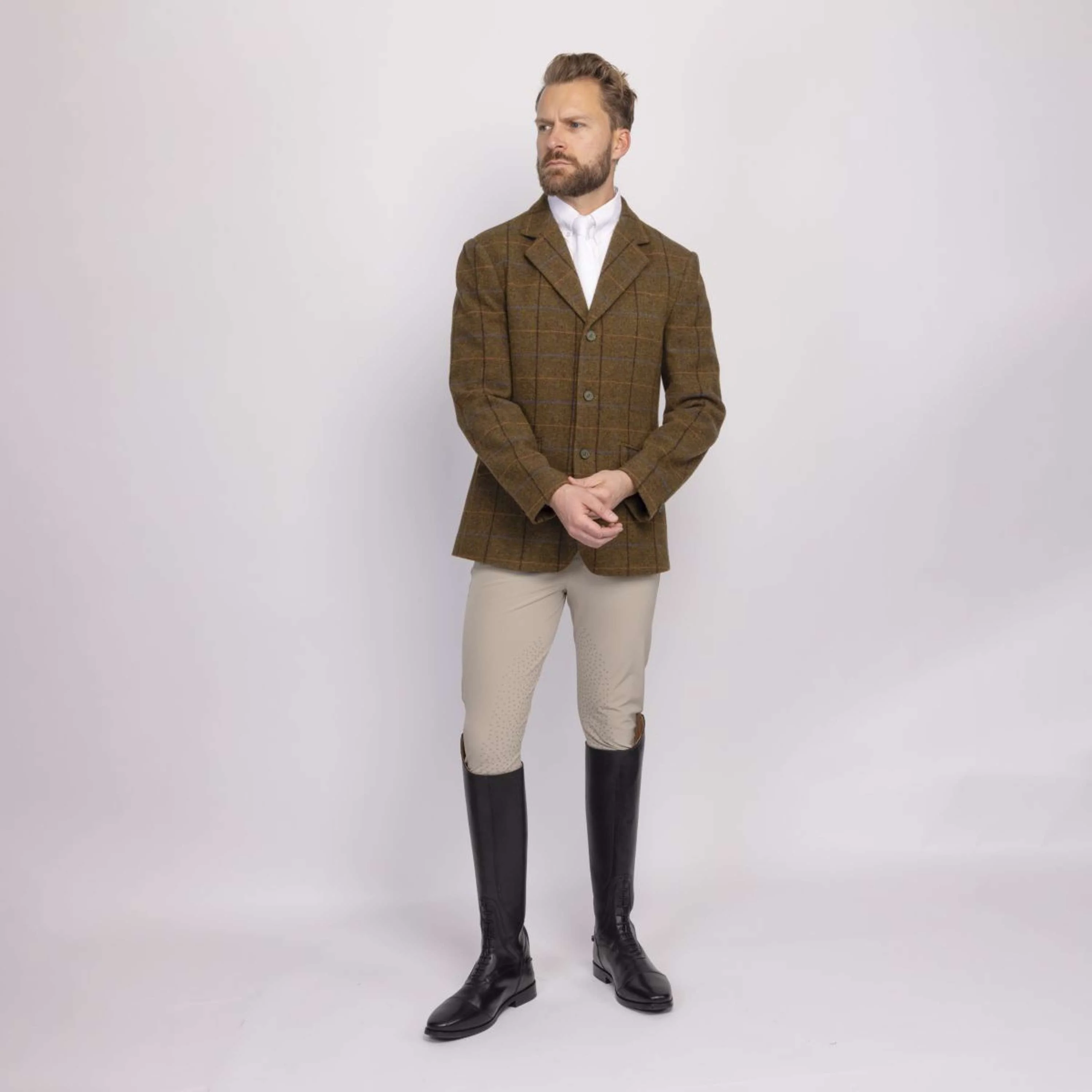 Aubrion by Shires Giacca da Competizione Saratoga Uomini Rovere Marrone Check - Image 13