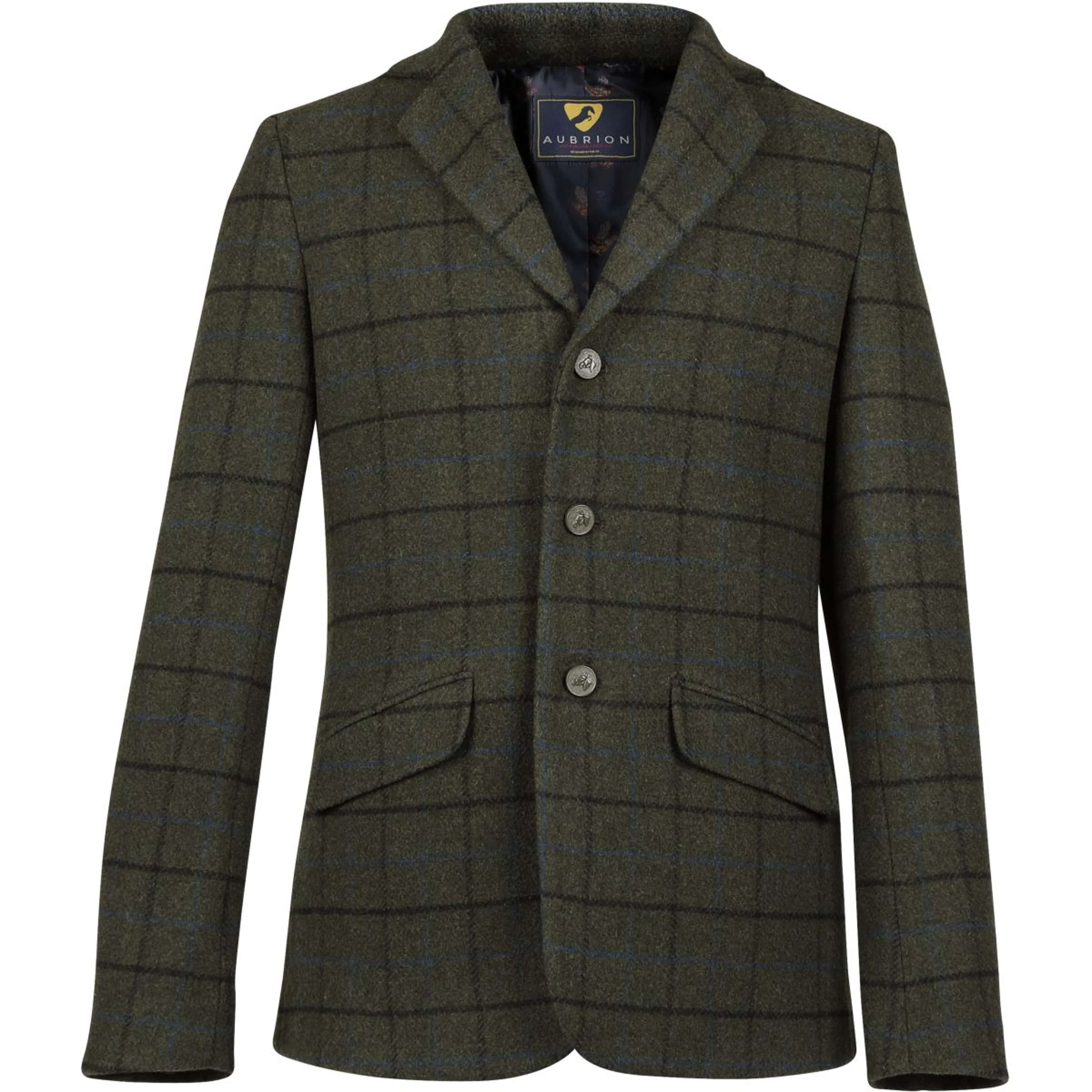 Aubrion by Shires Giacca da Competizione Saratoga Uomini Verde Scuro Check