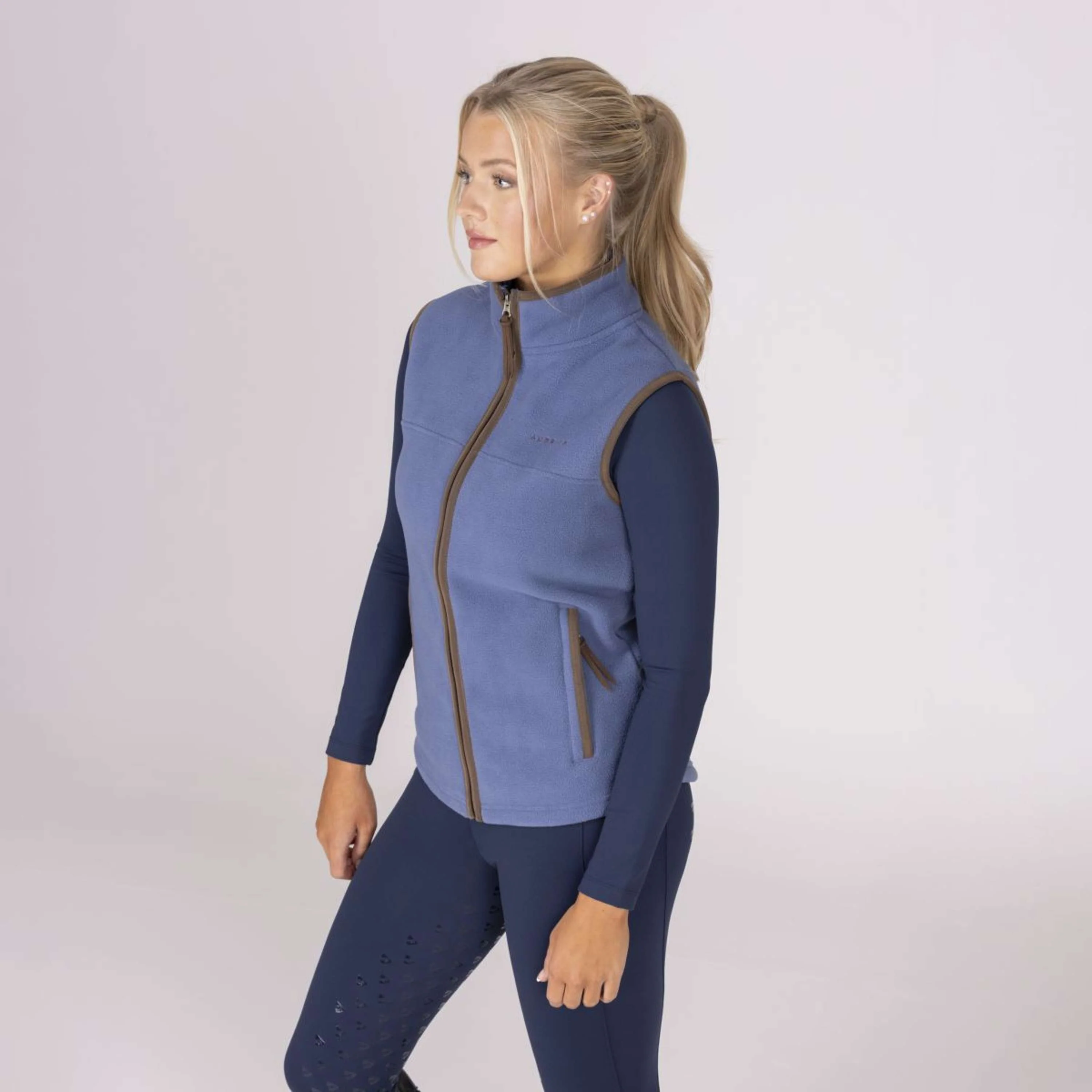 Aubrion by Shires Gilet Original Fleece Blu - Image 10