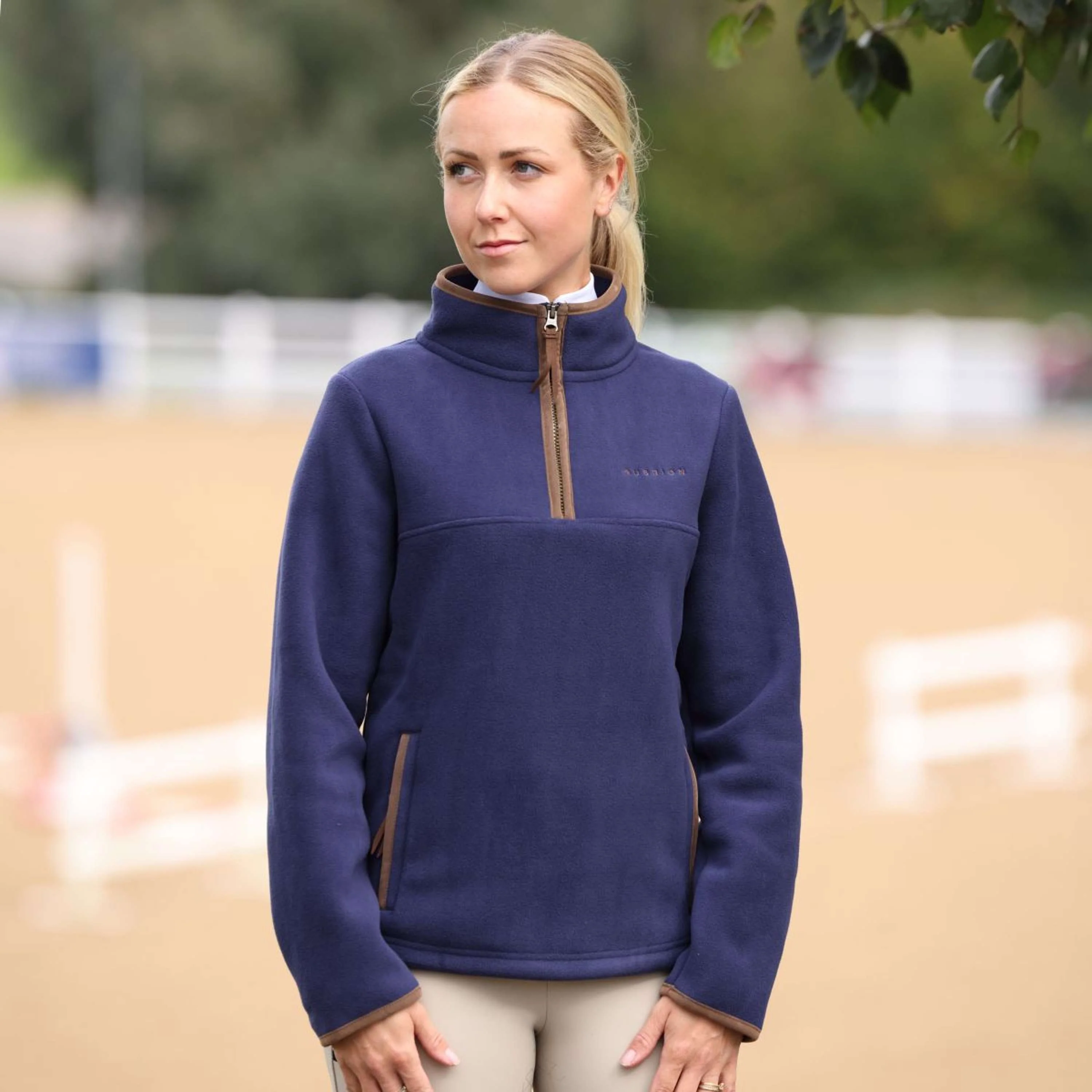 Aubrion by Shires Maglione Original Fleece Navy - Image 3