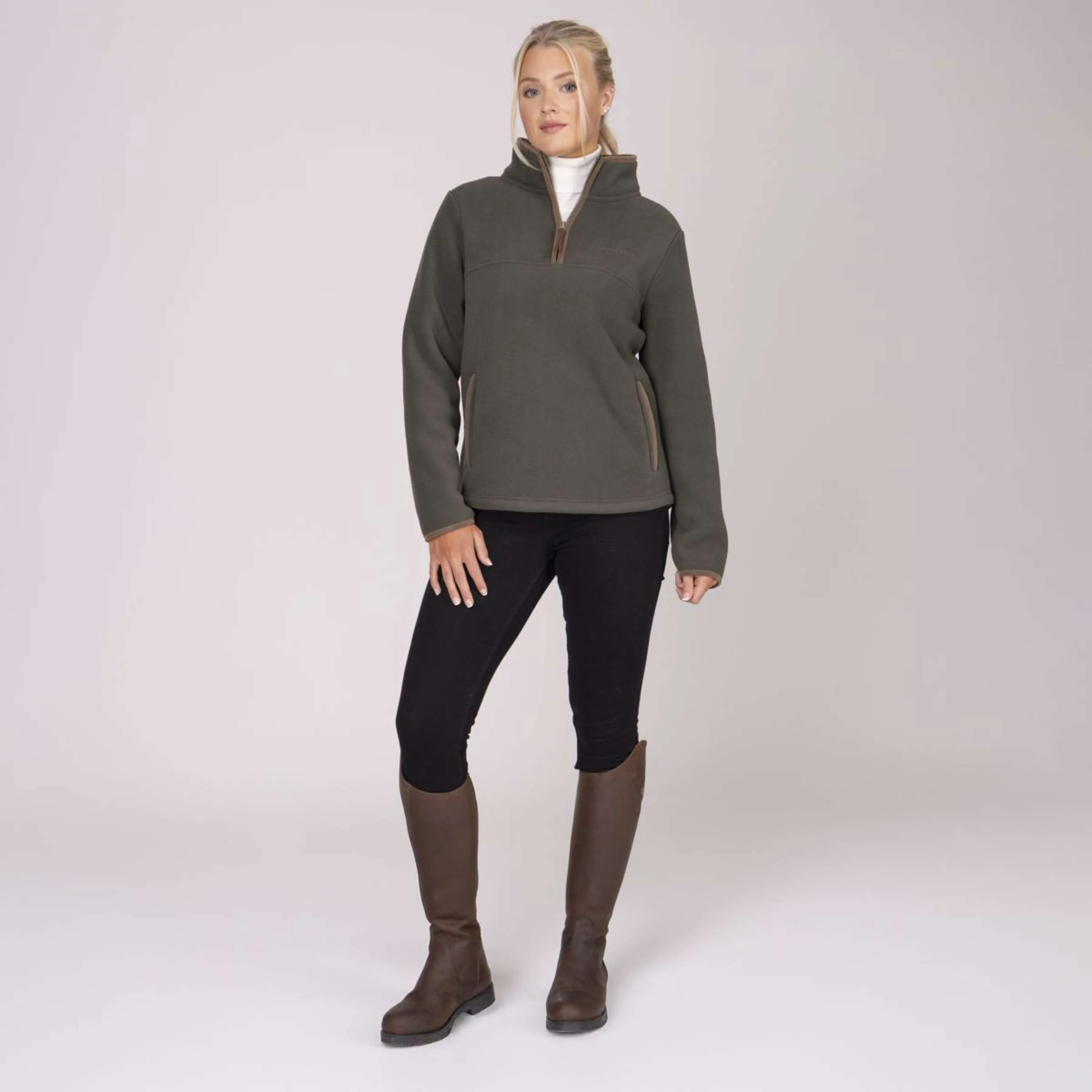 Aubrion by Shires Maglione Original Fleece Verde - Image 16