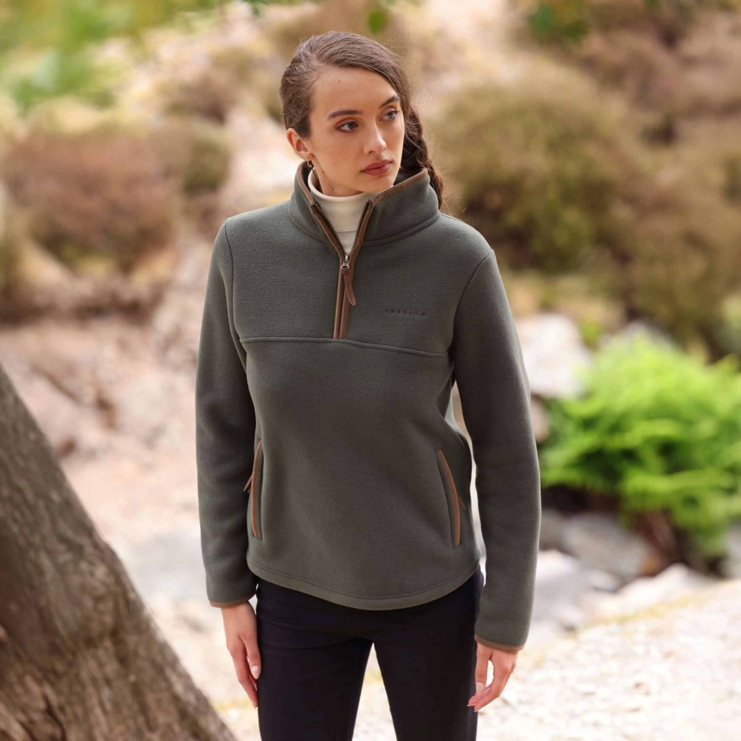 Aubrion by Shires Maglione Original Fleece Verde - Image 8