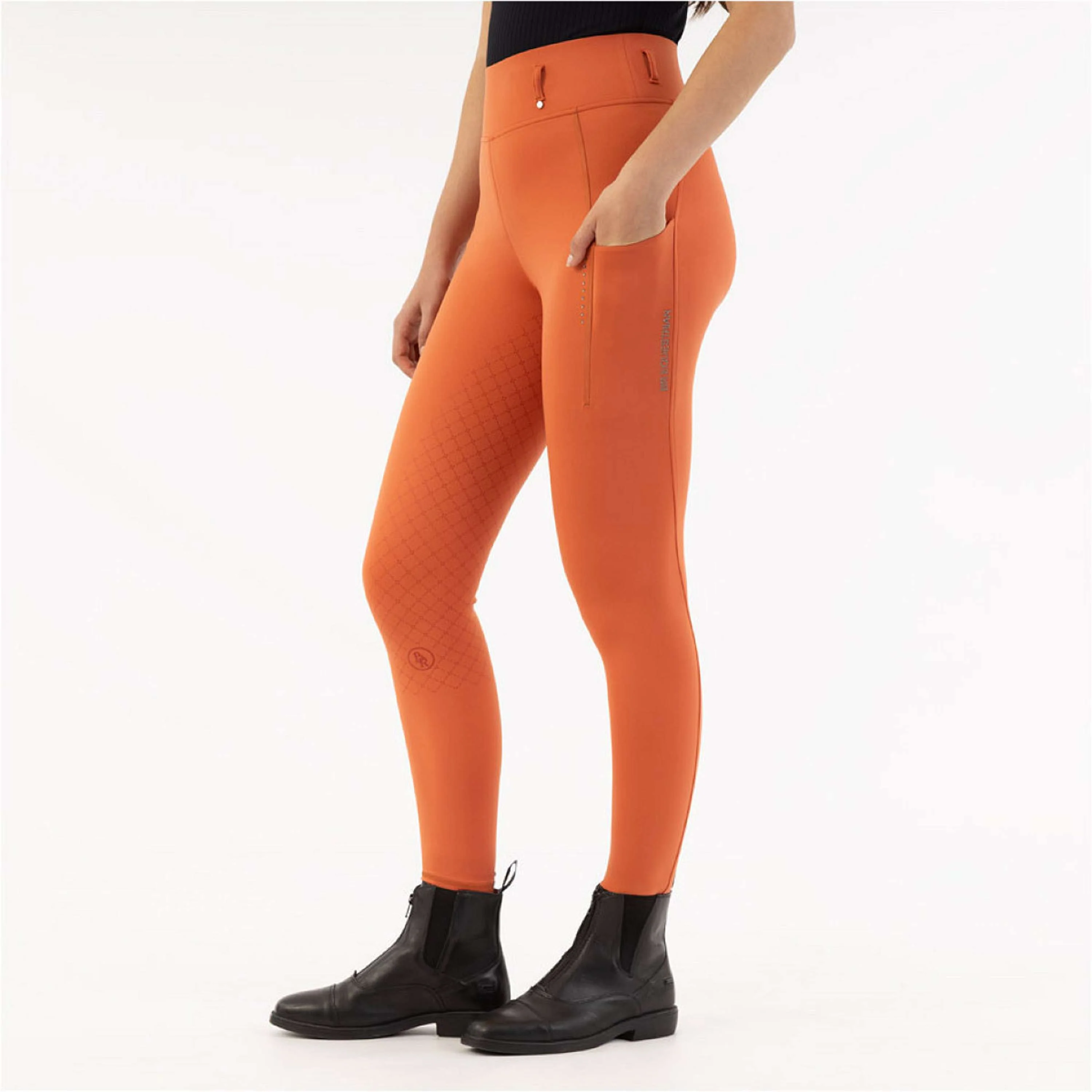 BR Leggings da Equitazione Kimore Full Grip Mecca Orange - Image 4