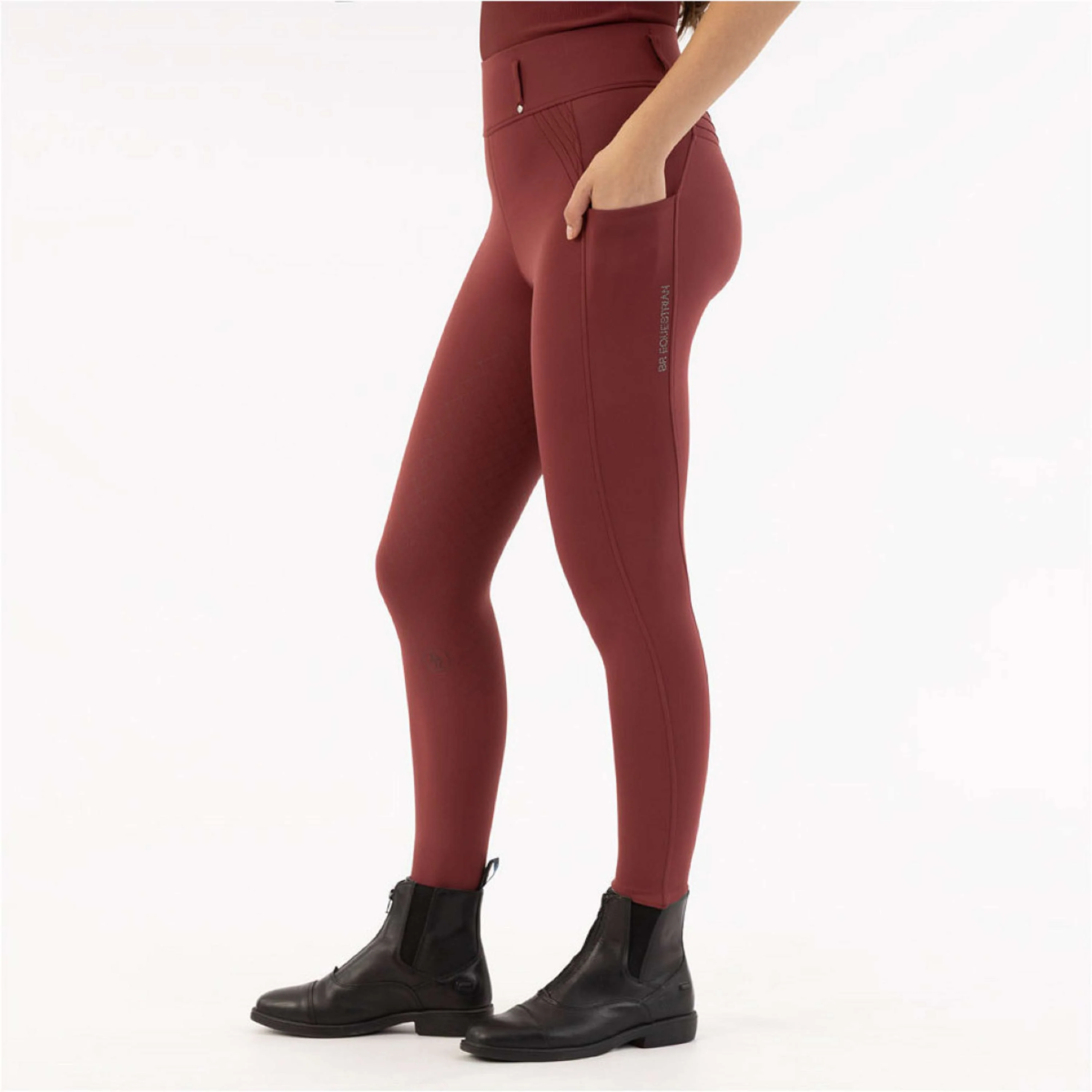 BR Leggings da Equitazione Krista Full Grip New Maroon - Image 3