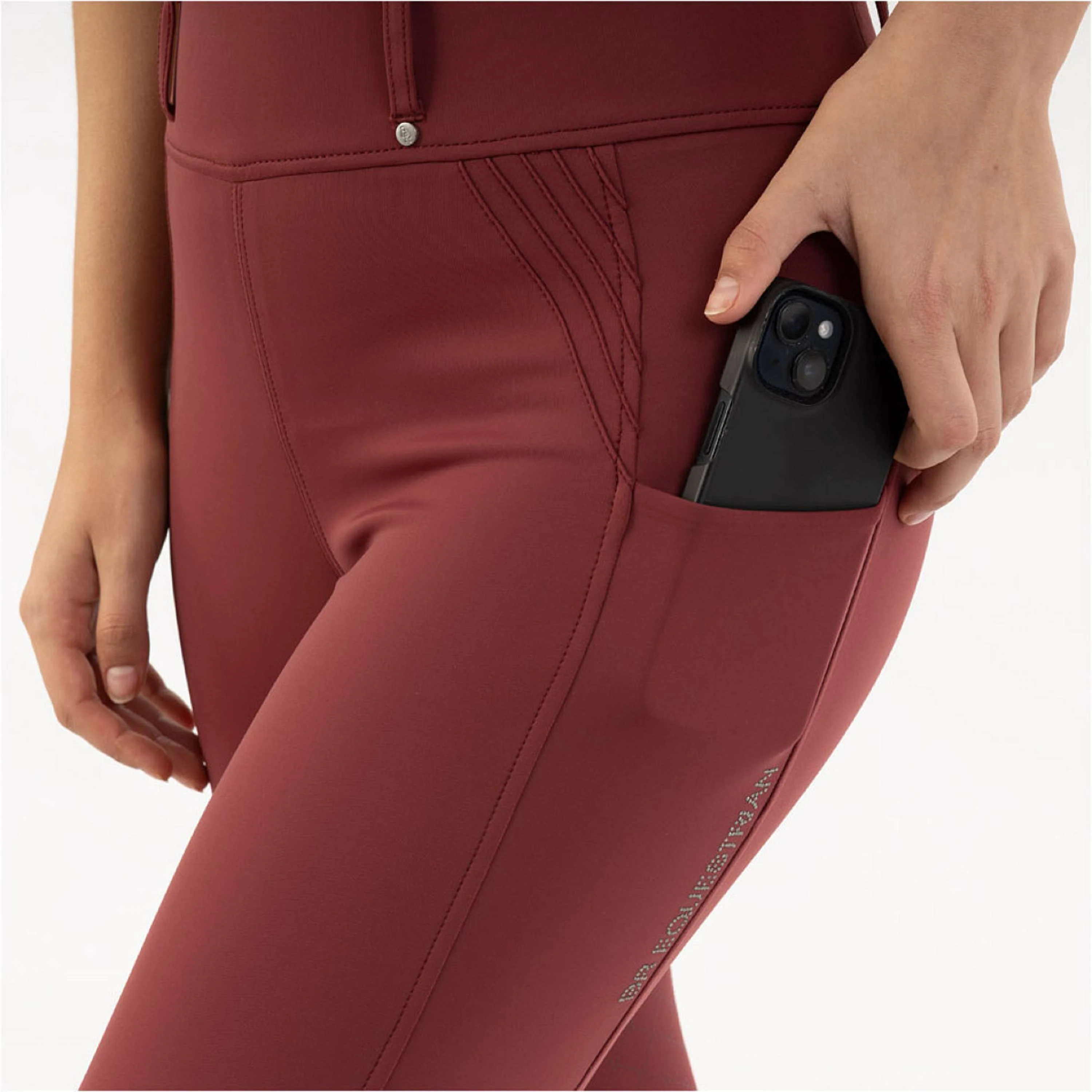 BR Leggings da Equitazione Krista Full Grip New Maroon - Image 4