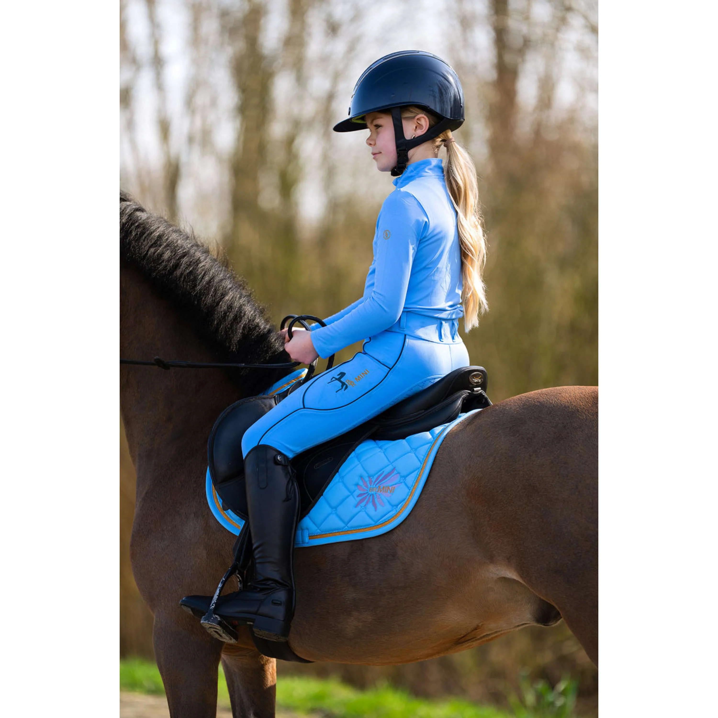 BR Tregging Mini Horse Sedile in silicone Little Blue - Image 2