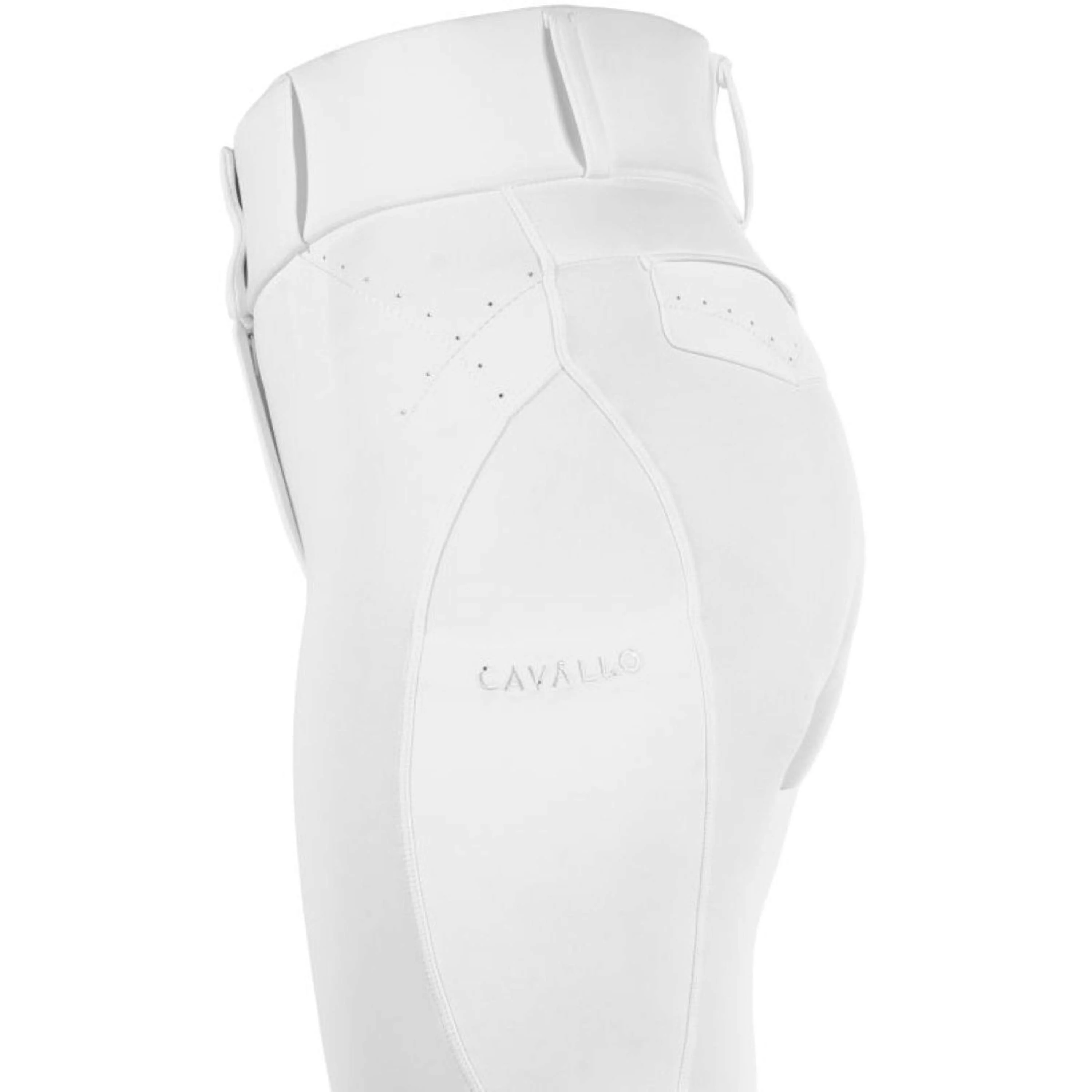 Cavallo Leggings da Equitazione CavalCandera Grip Mobile Bianco - Image 4