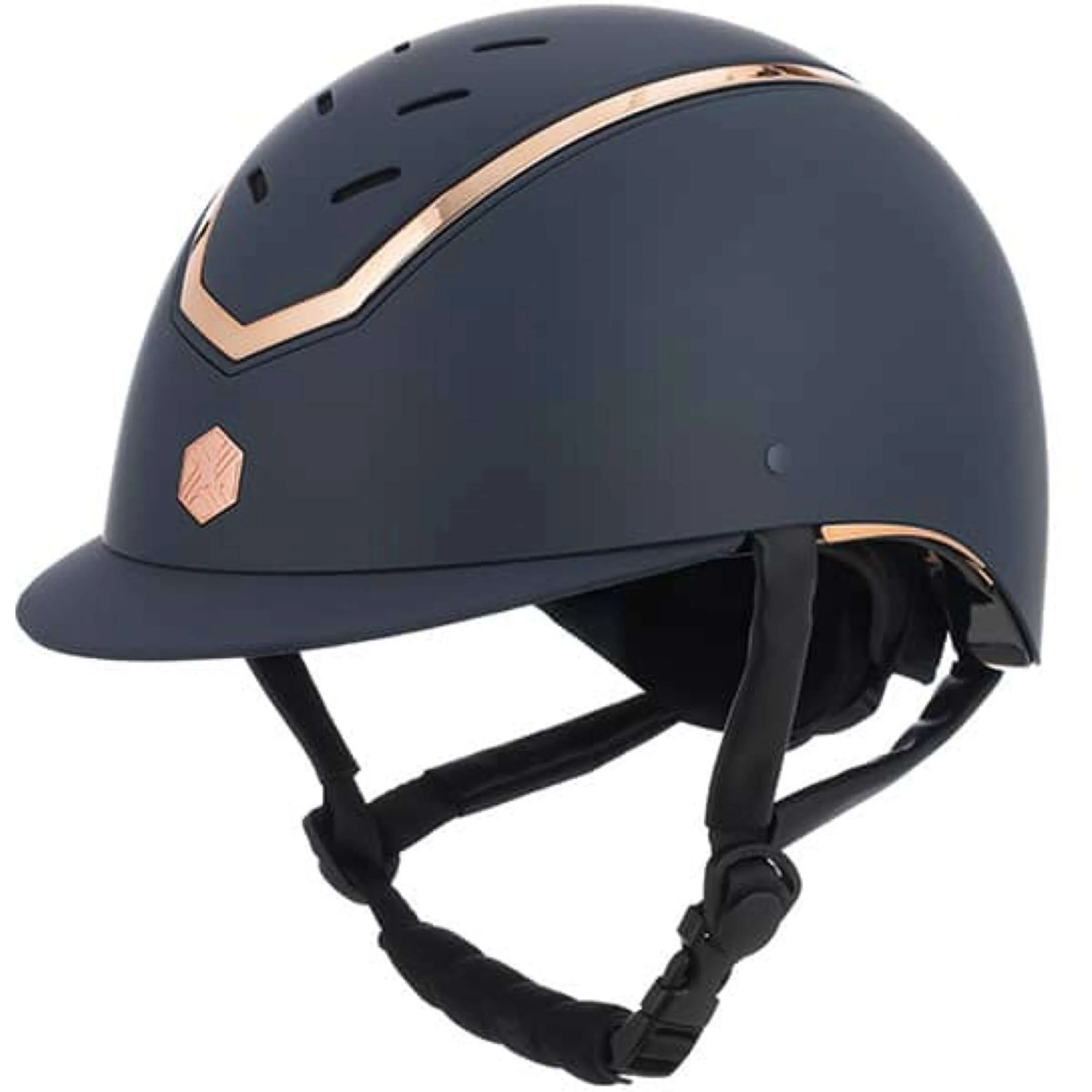 Charles Owen Casco da equitazione Kylo Navy Matte/Rose Gold