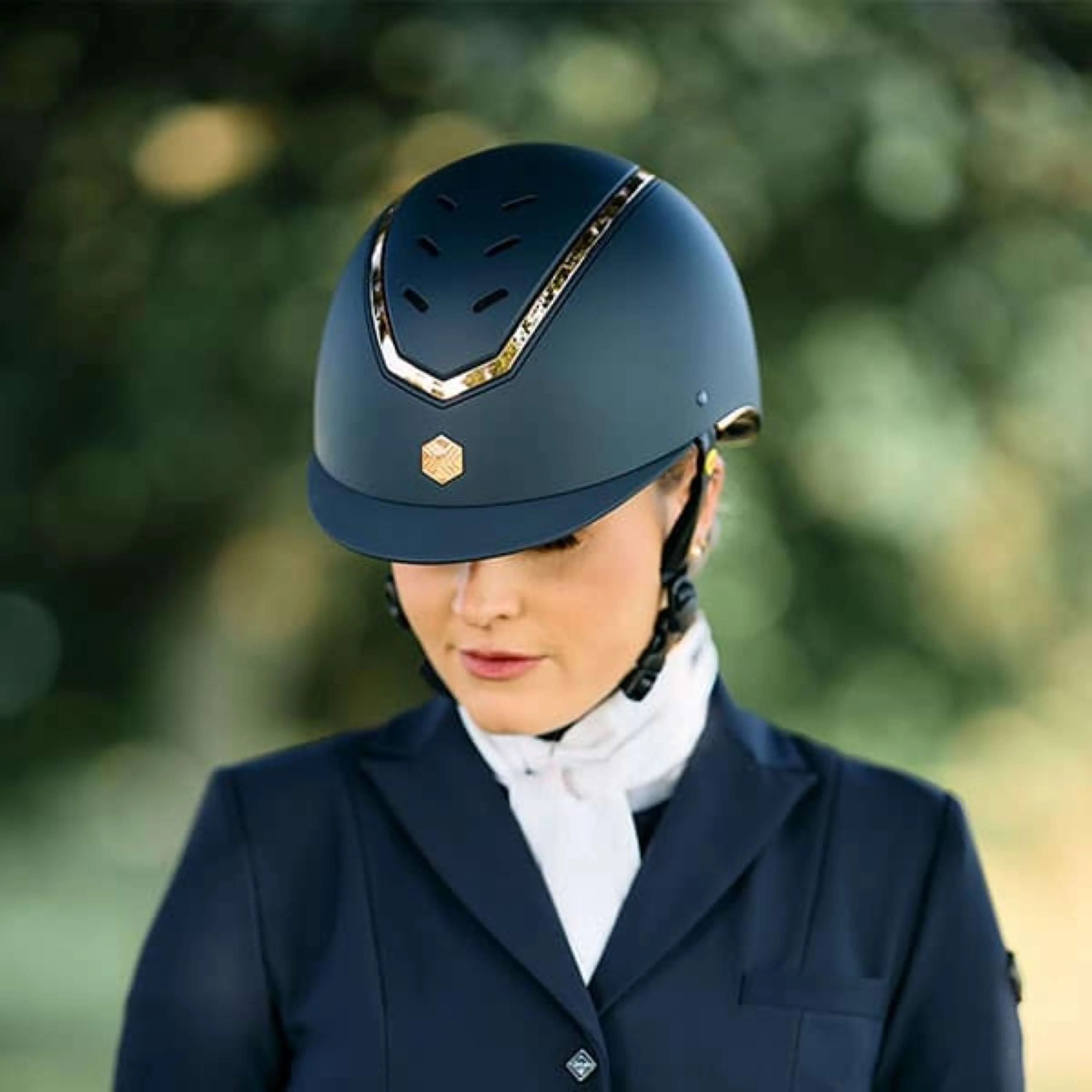 Charles Owen Casco da equitazione Kylo Navy Matte/Rose Gold - Image 4