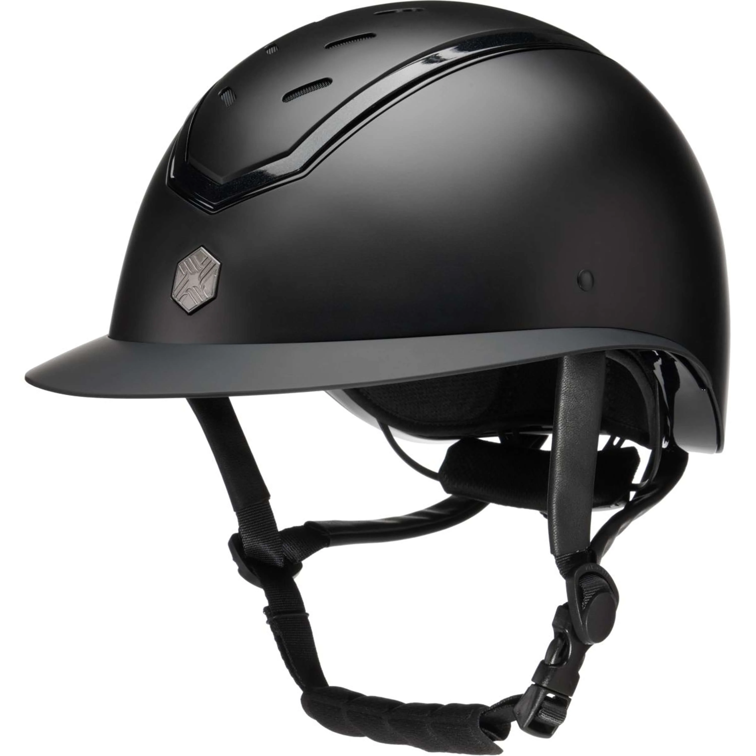 Charles Owen Casco da equitazione Kylo Wide Peak Black Matte/Black Gloss