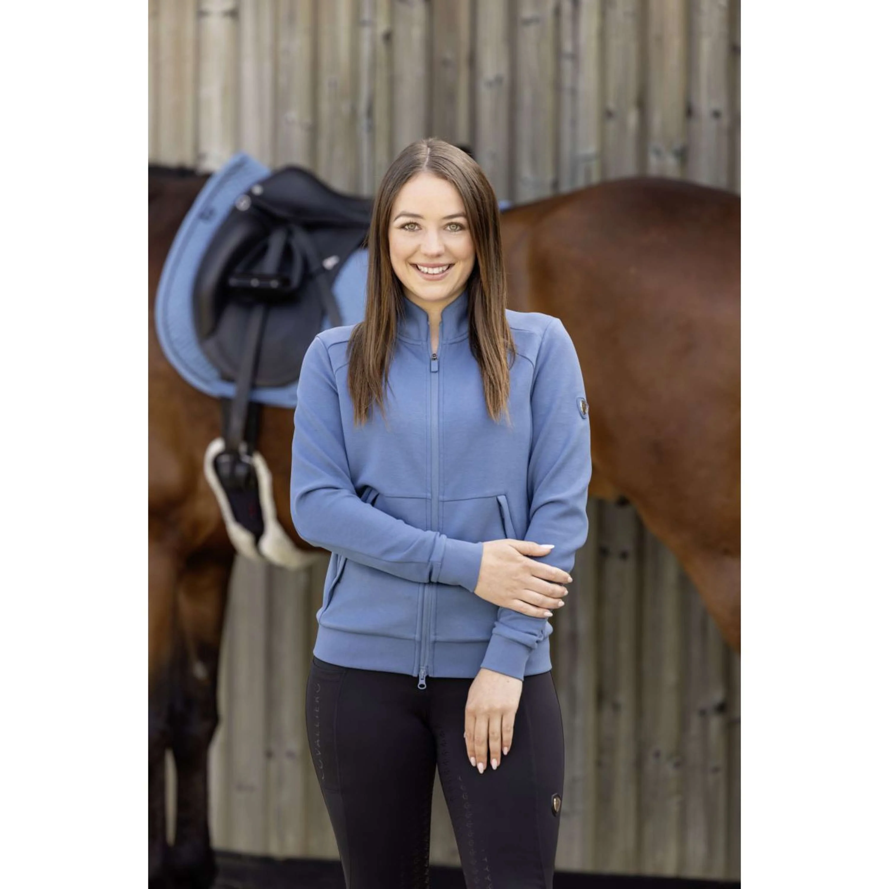 Covalliero Gilet in Pile SS26 Donne Smoked Blue - Image 2