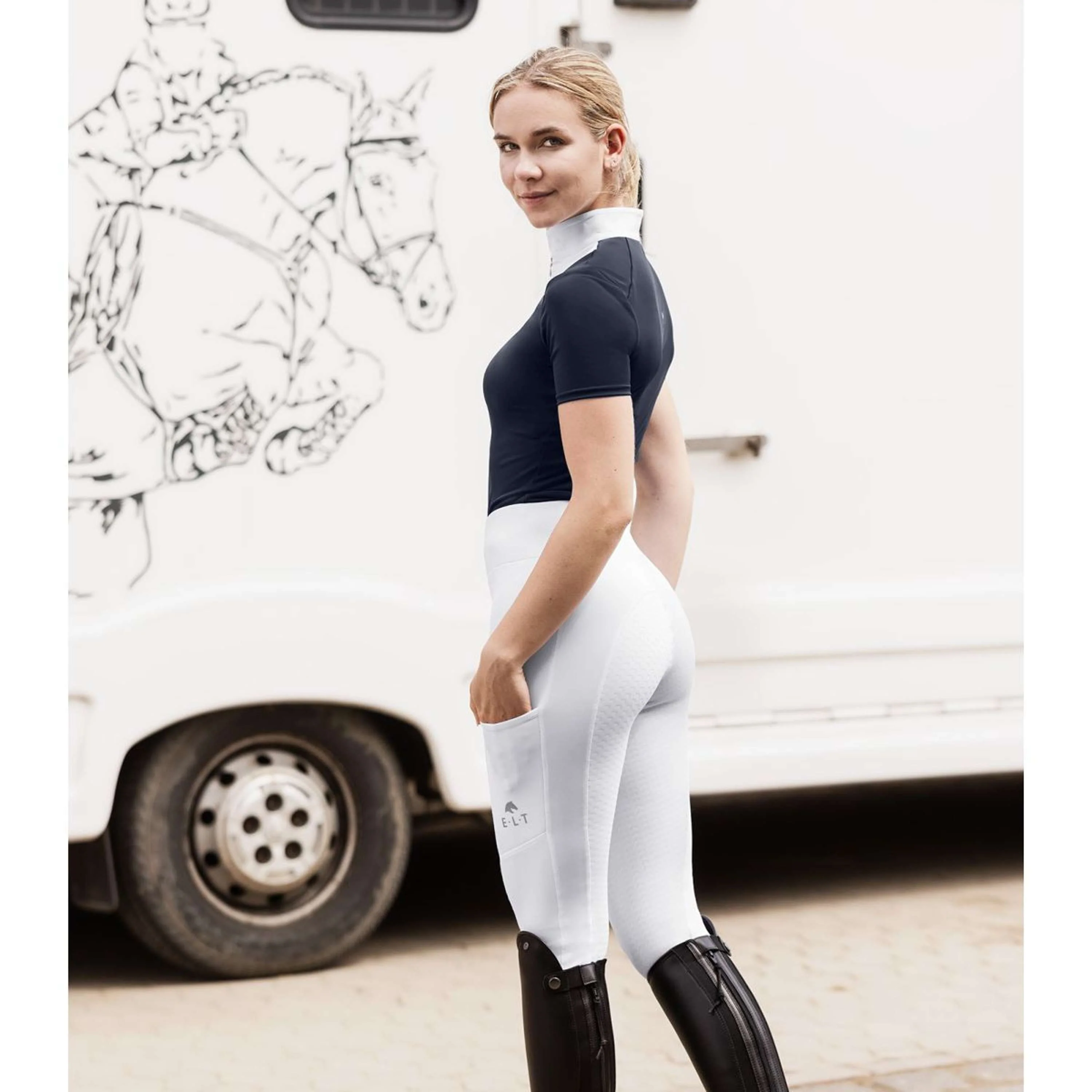 ELT Leggings da Equitazione Ella Bianco - Image 3