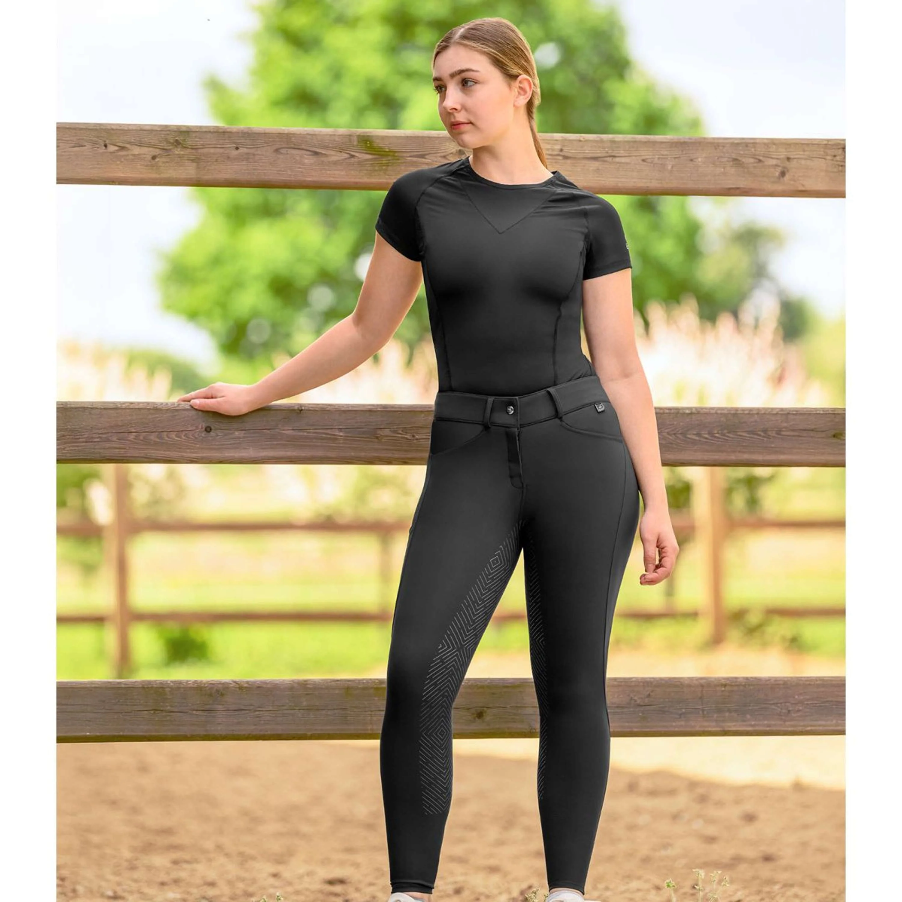 ELT Pantaloni da Equitazione Comfort Ride silicone Nero - Image 3