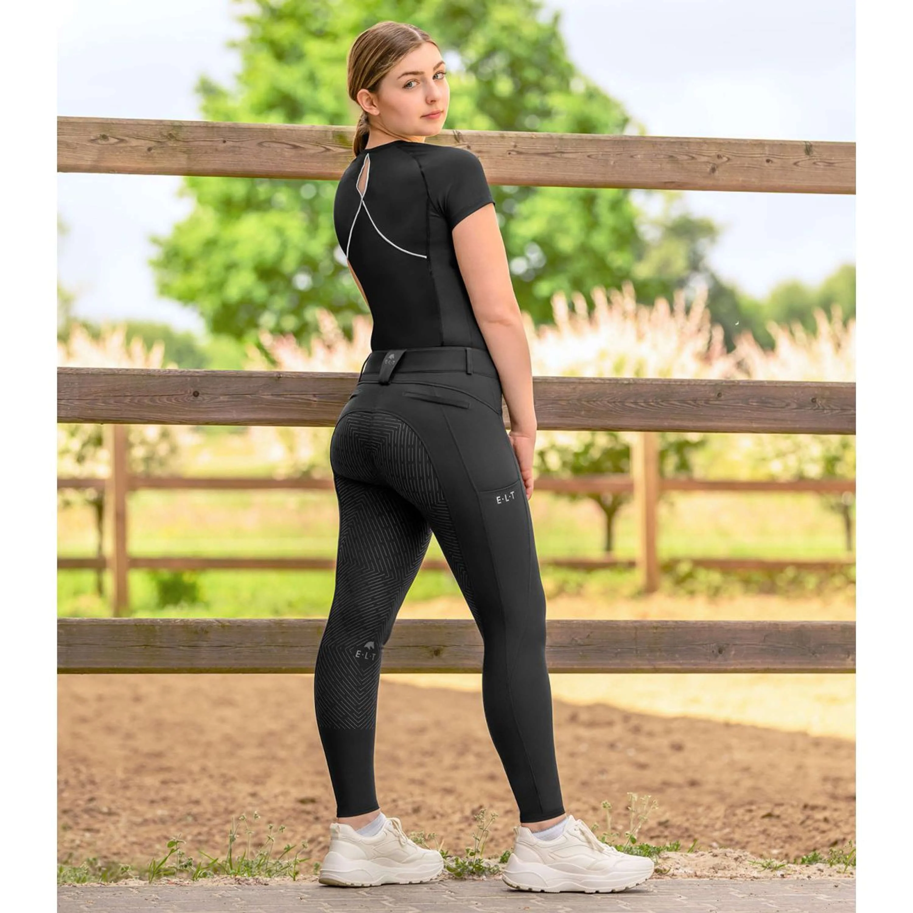 ELT Pantaloni da Equitazione Comfort Ride silicone Nero - Image 4